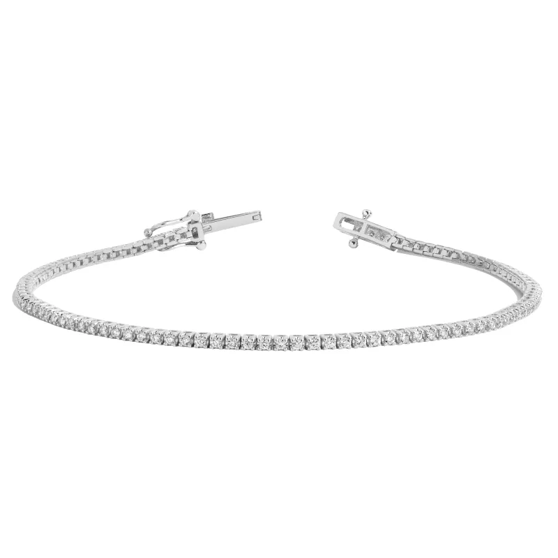 Half Carat Lab Grown Diamond Tennis Bracelet sold by Aurate