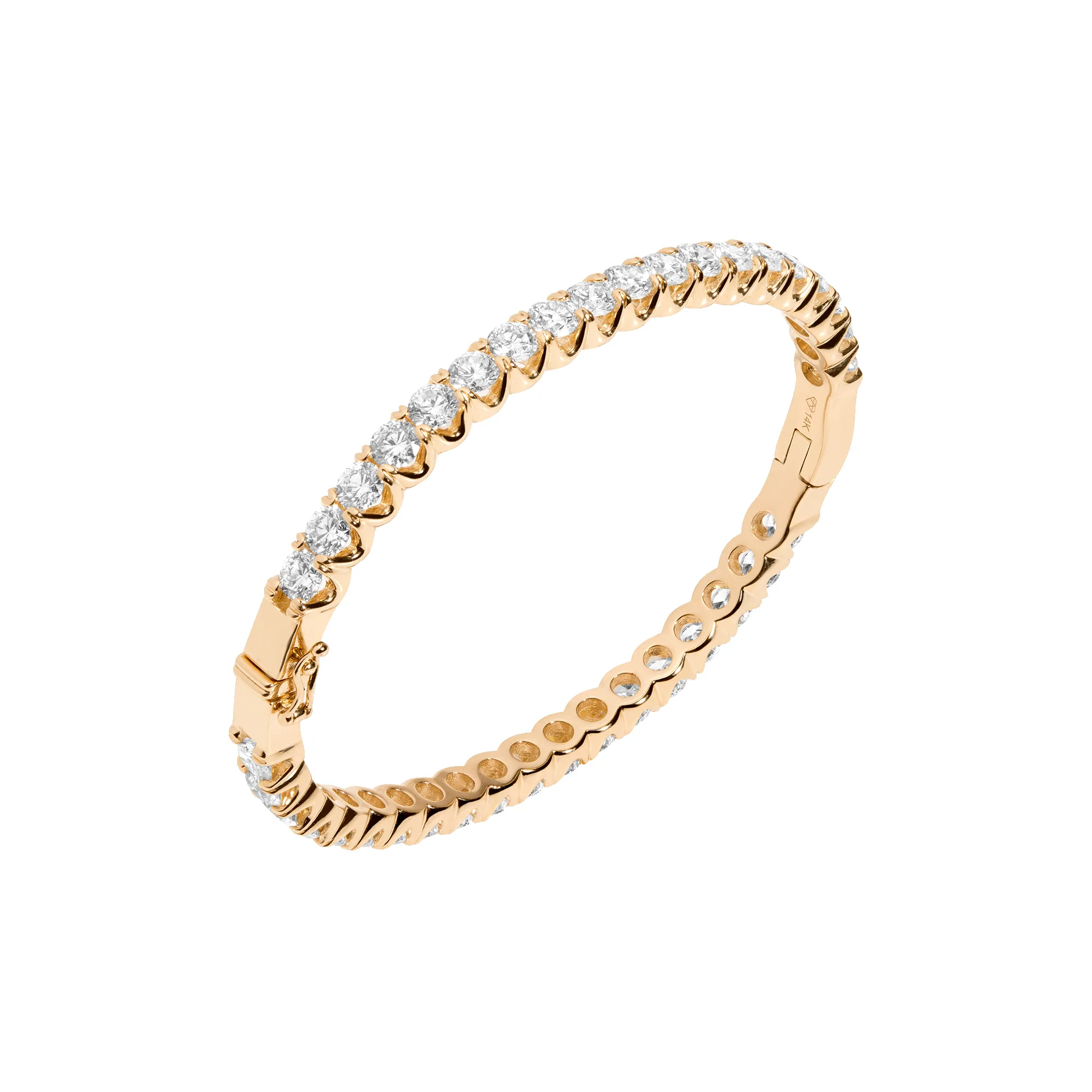 10ct Lab Grown Diamond Hinged Tennis Bracelet sold by Aurate product image thumbnail 4