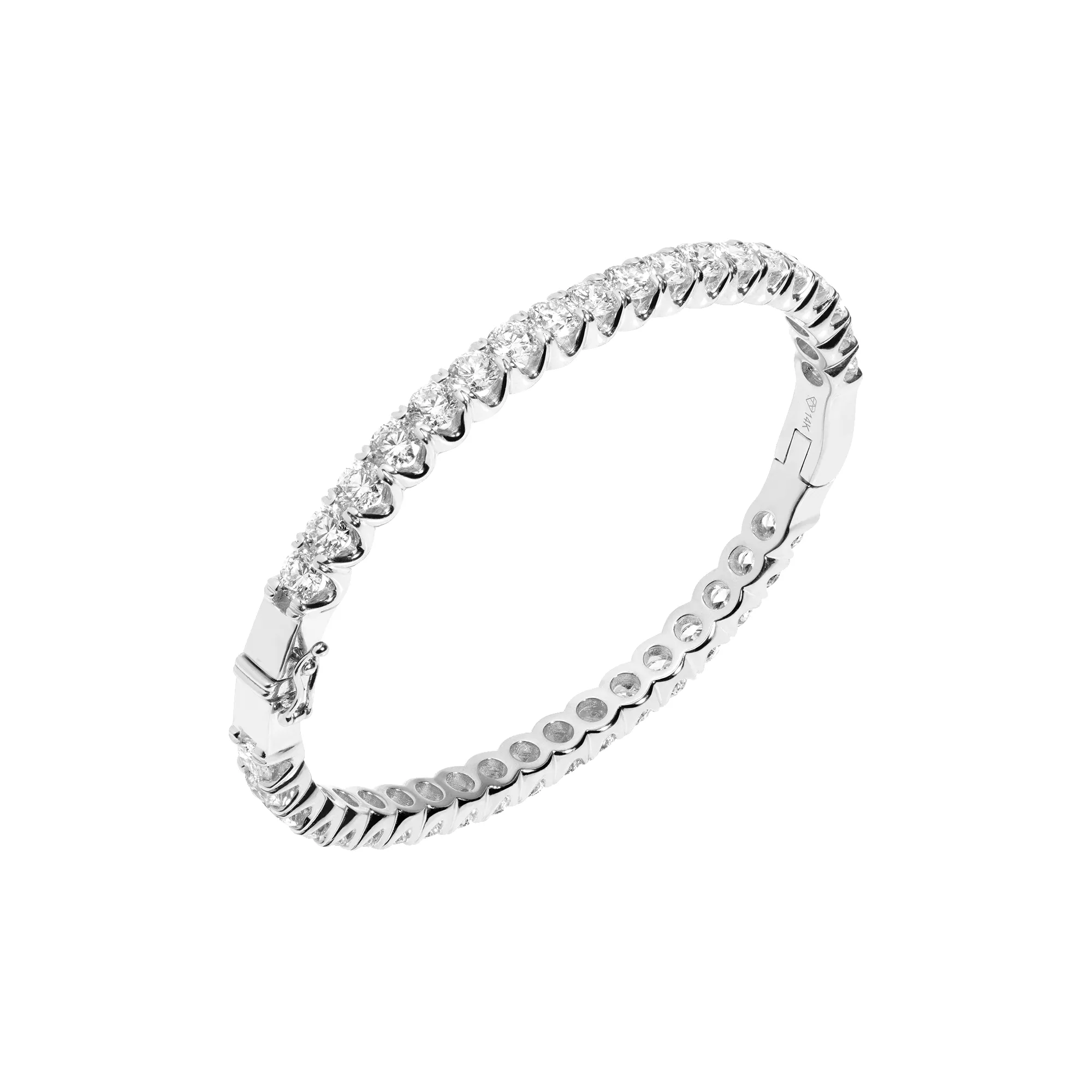 10ct Lab Grown Diamond Hinged Tennis Bracelet sold by Aurate product image thumbnail 3