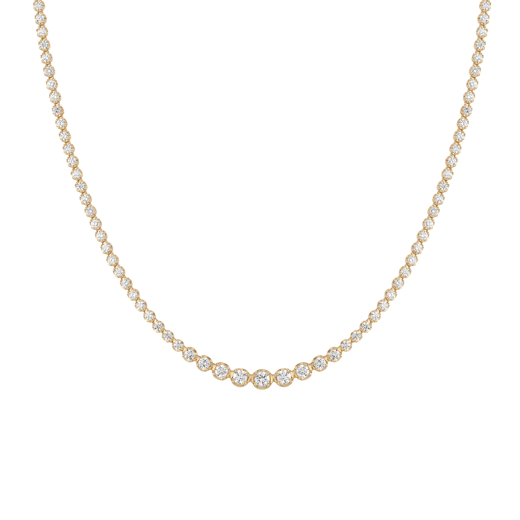 4ct Lab Grown Diamond Graduated Tennis Necklace sold by Aurate