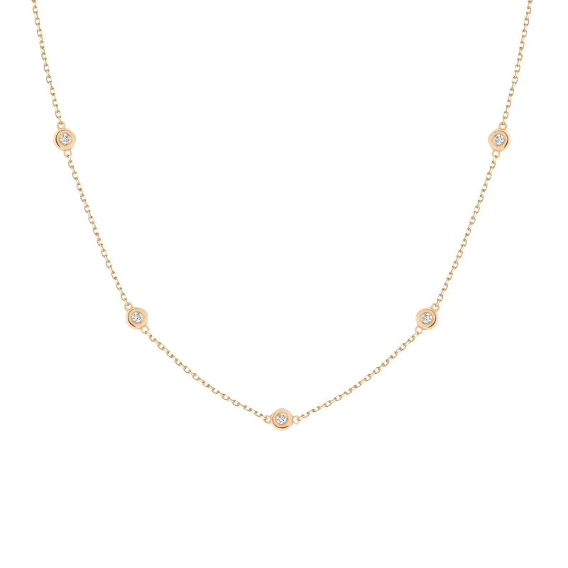Bold Lab Grown Diamond Station Necklace sold by Aurate