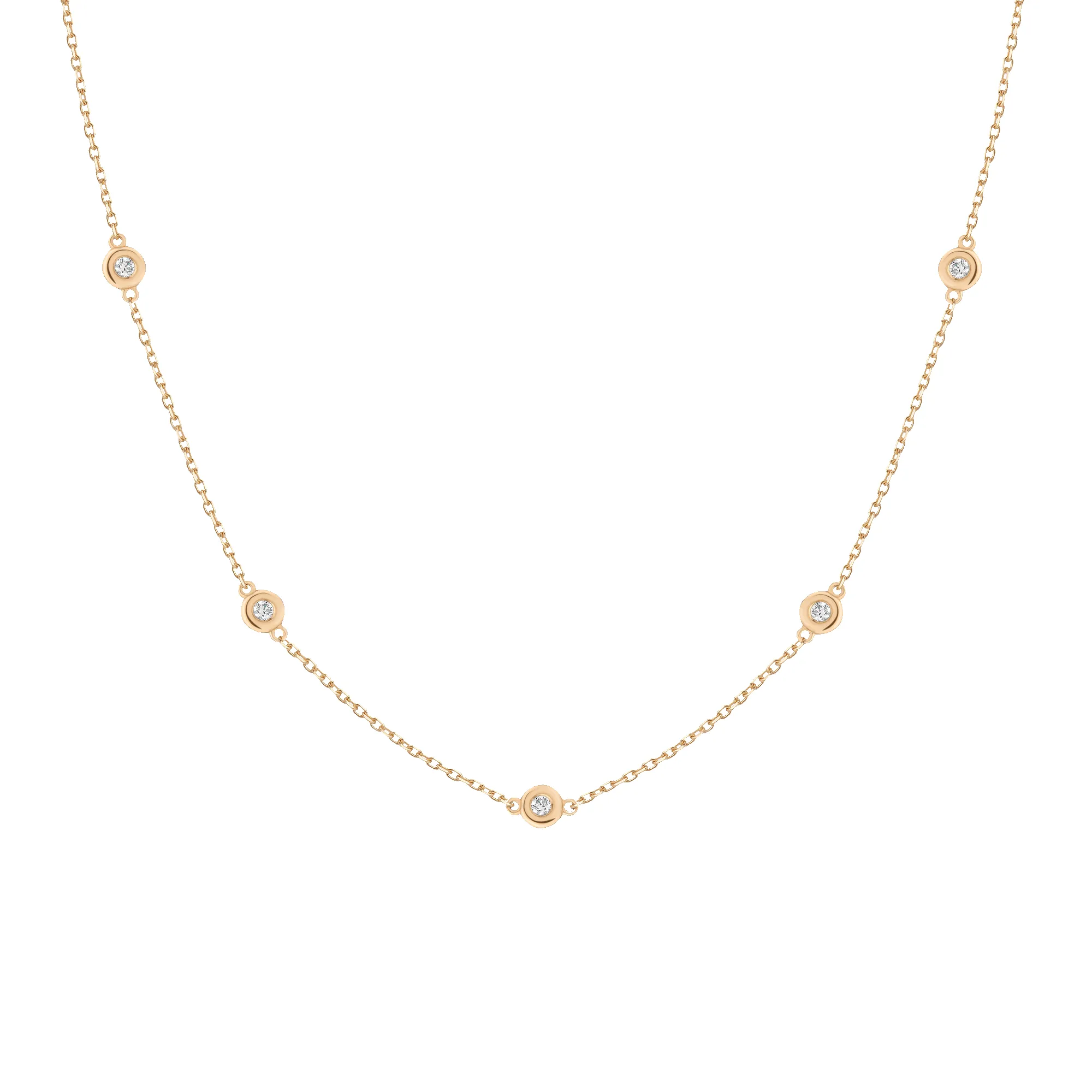 Bold Lab Grown Diamond Station Necklace sold by Aurate