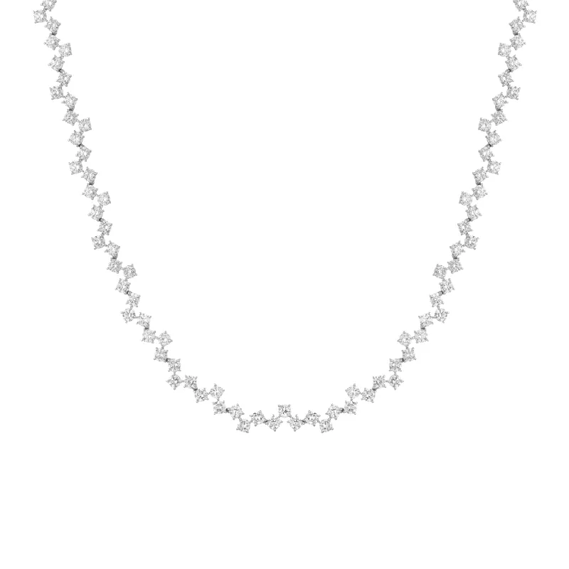 16ct Floating Lab Grown Diamond Tennis Necklace sold by Aurate