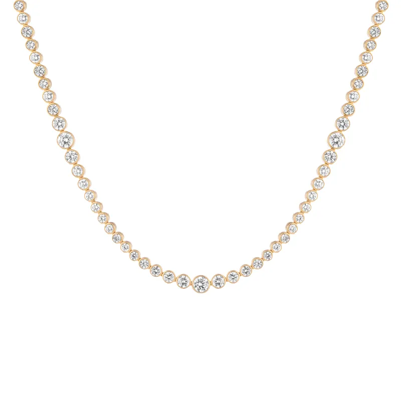 10ct Multi Graduated Lab Grown Diamond Tennis Necklace sold by Aurate