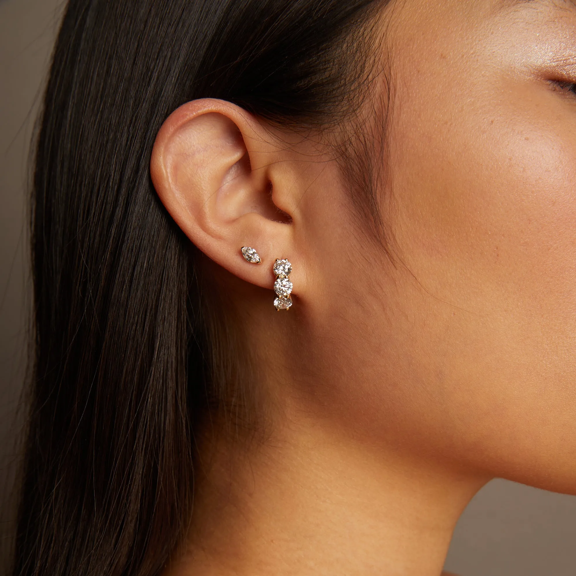 0.5ct Marquise Lab Grown Diamond Stud Earrings sold by Aurate product image thumbnail 5