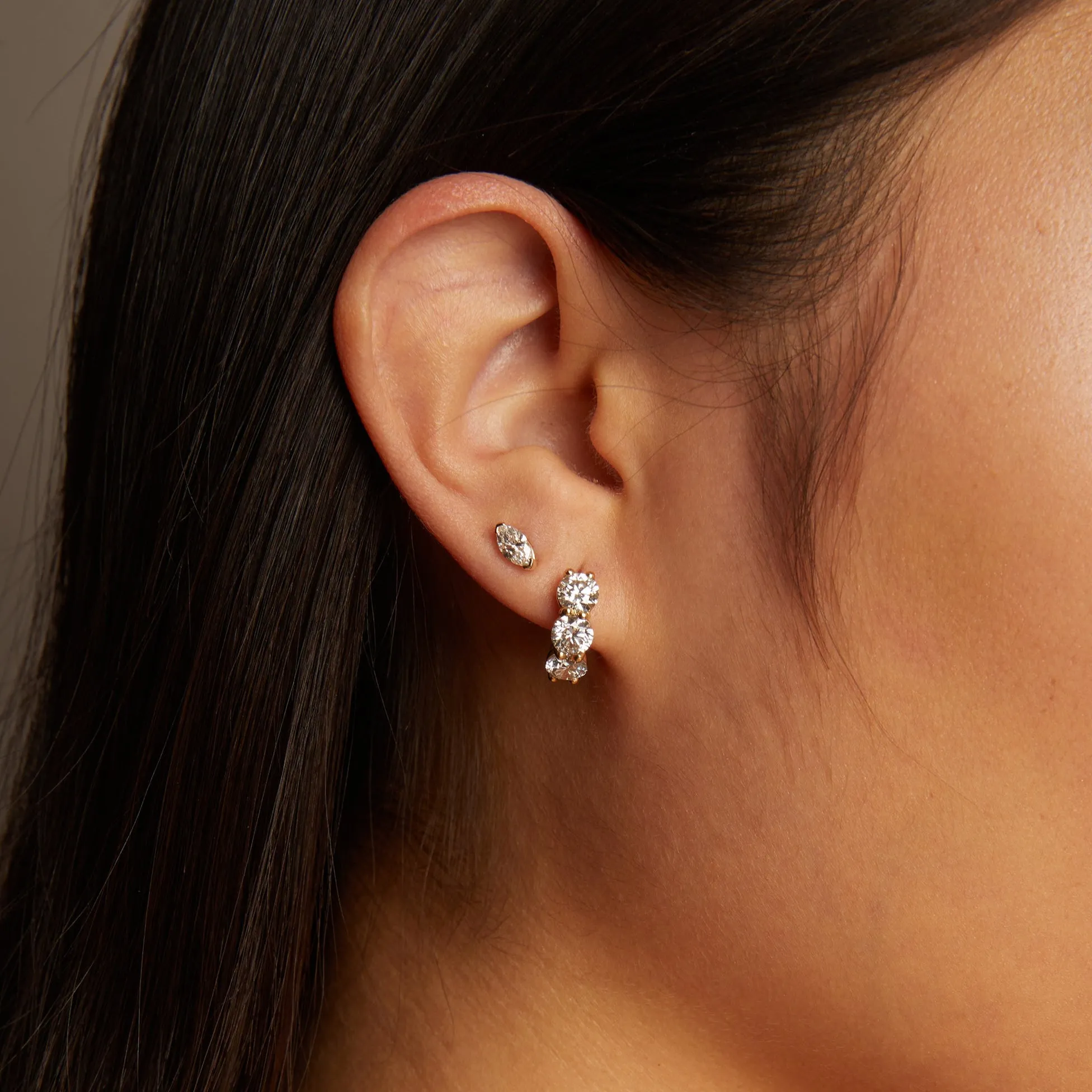 0.5ct Marquise Lab Grown Diamond Stud Earrings sold by Aurate product image thumbnail 3