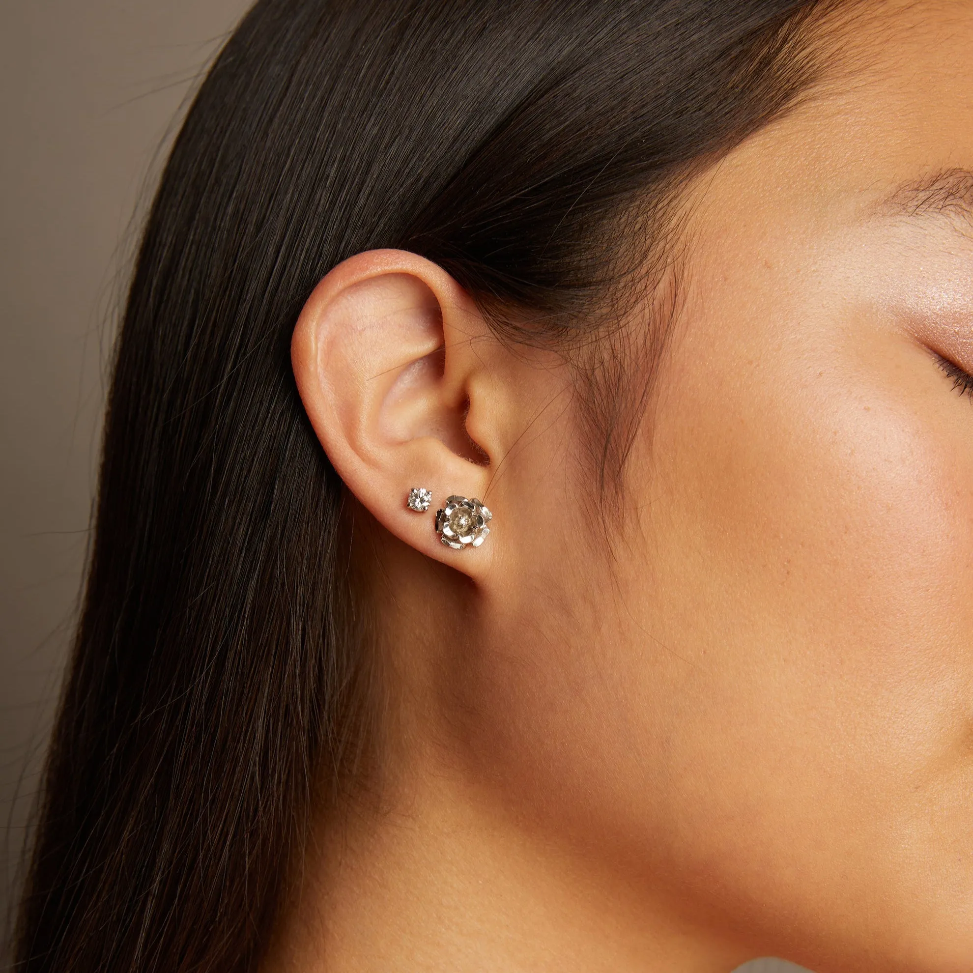 0.5ct Round Lab Grown Diamond Stud Earrings sold by Aurate product image thumbnail 3