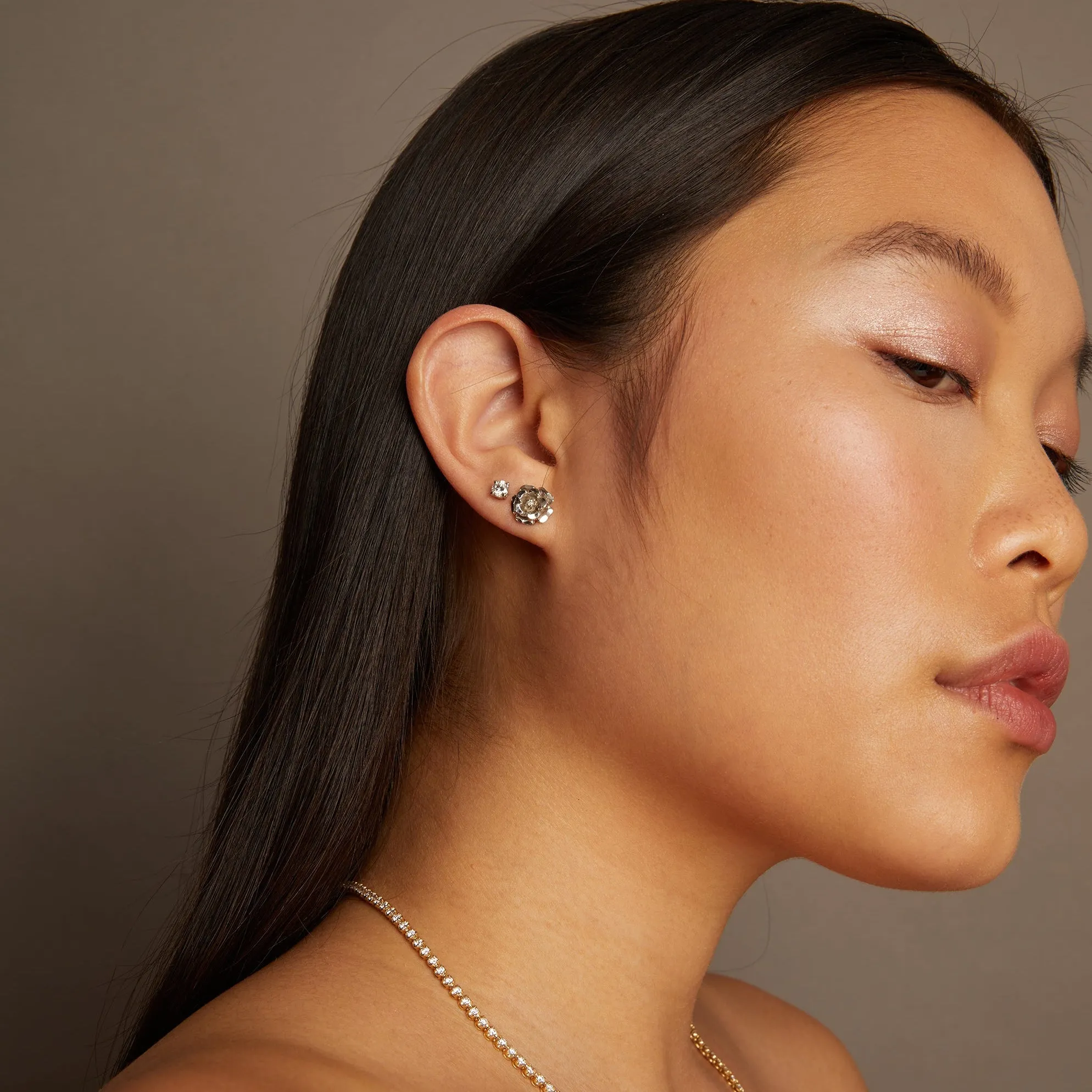 0.5ct Round Lab Grown Diamond Stud Earrings sold by Aurate product image thumbnail 5