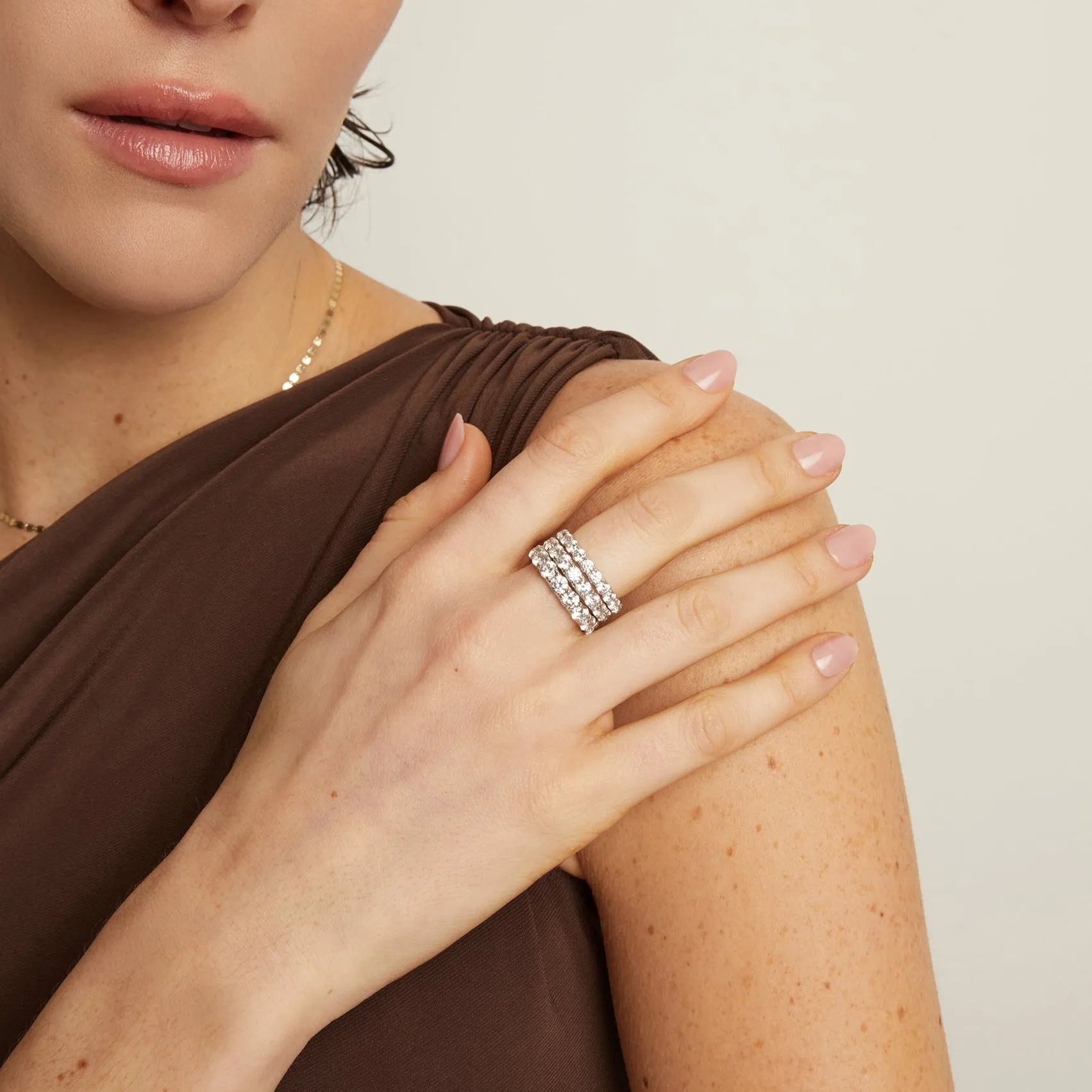 Lab Grown Diamond Eternity Ring Stack sold by Aurate product image thumbnail 5