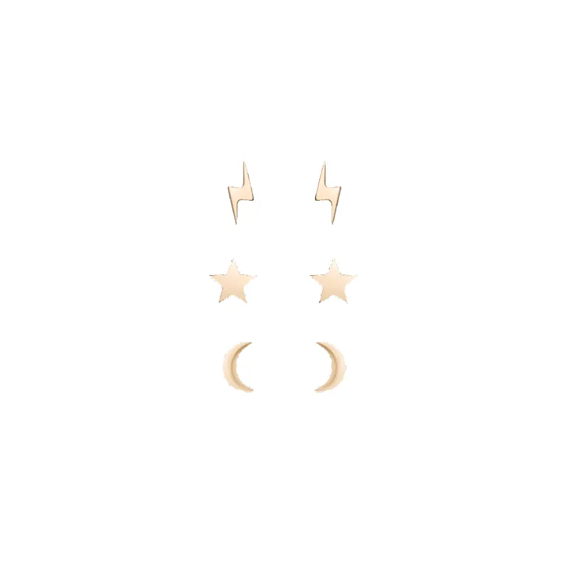 Celestial Stud Earring Set sold by Aurate