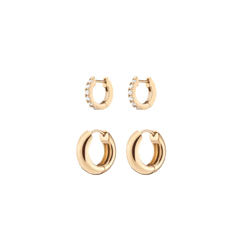 Everyday Hoop Earring Stack sold by Aurate