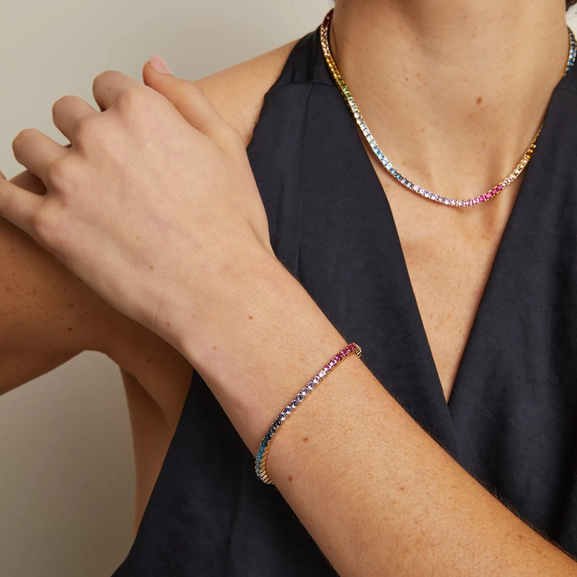 Rainbow Tennis Set sold by Aurate product image thumbnail 5