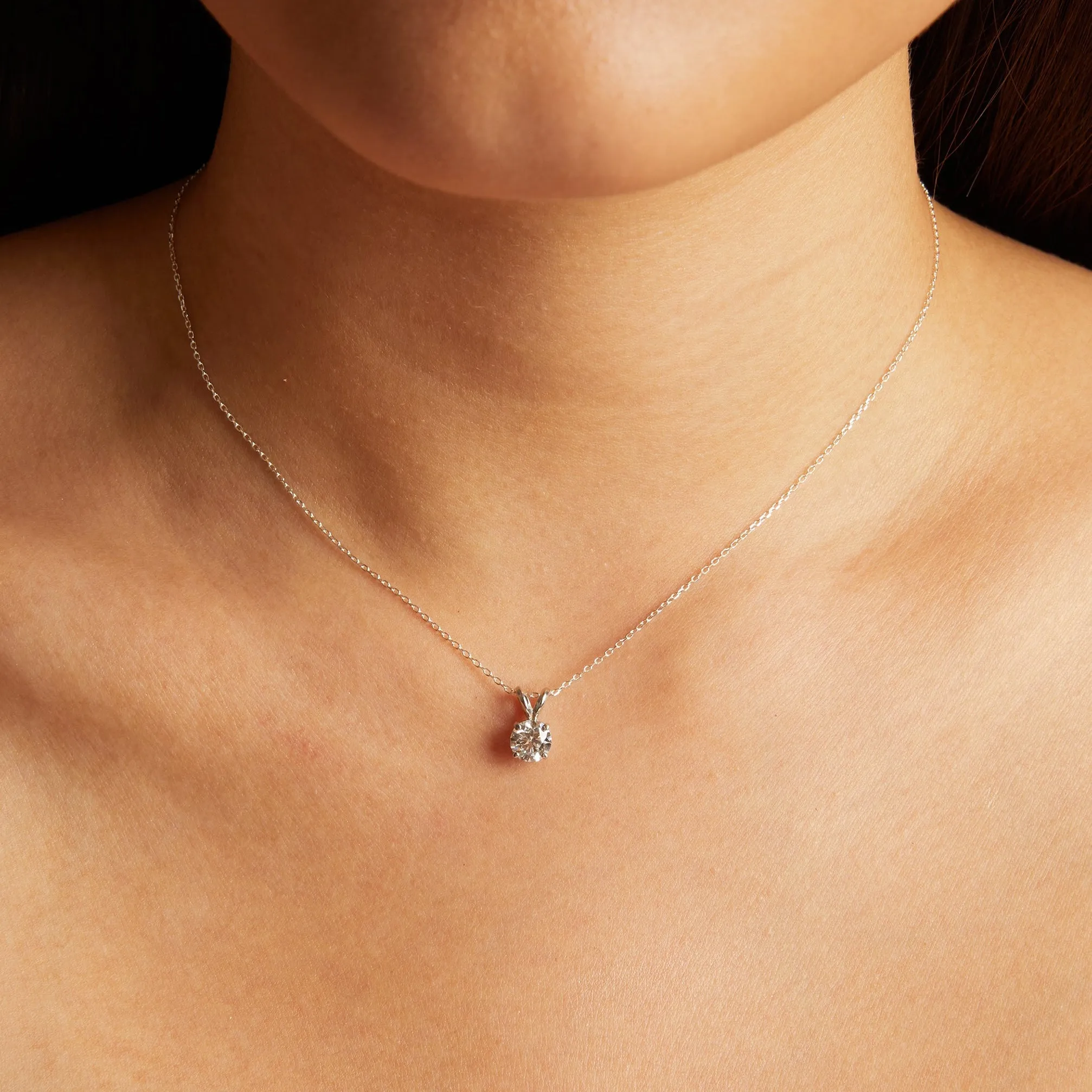 0.8ct Lab Grown Diamond Solitaire Pendant sold by Aurate product image thumbnail 3