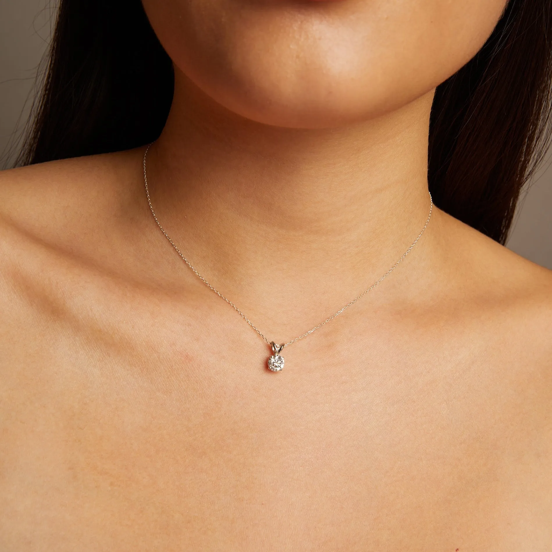 0.8ct Lab Grown Diamond Solitaire Pendant sold by Aurate product image thumbnail 5