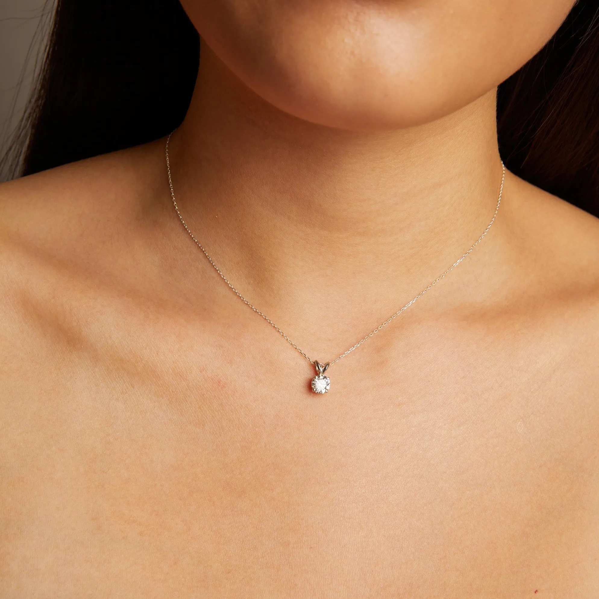 0.8ct Lab Grown Diamond Solitaire Pendant sold by Aurate product image thumbnail 2