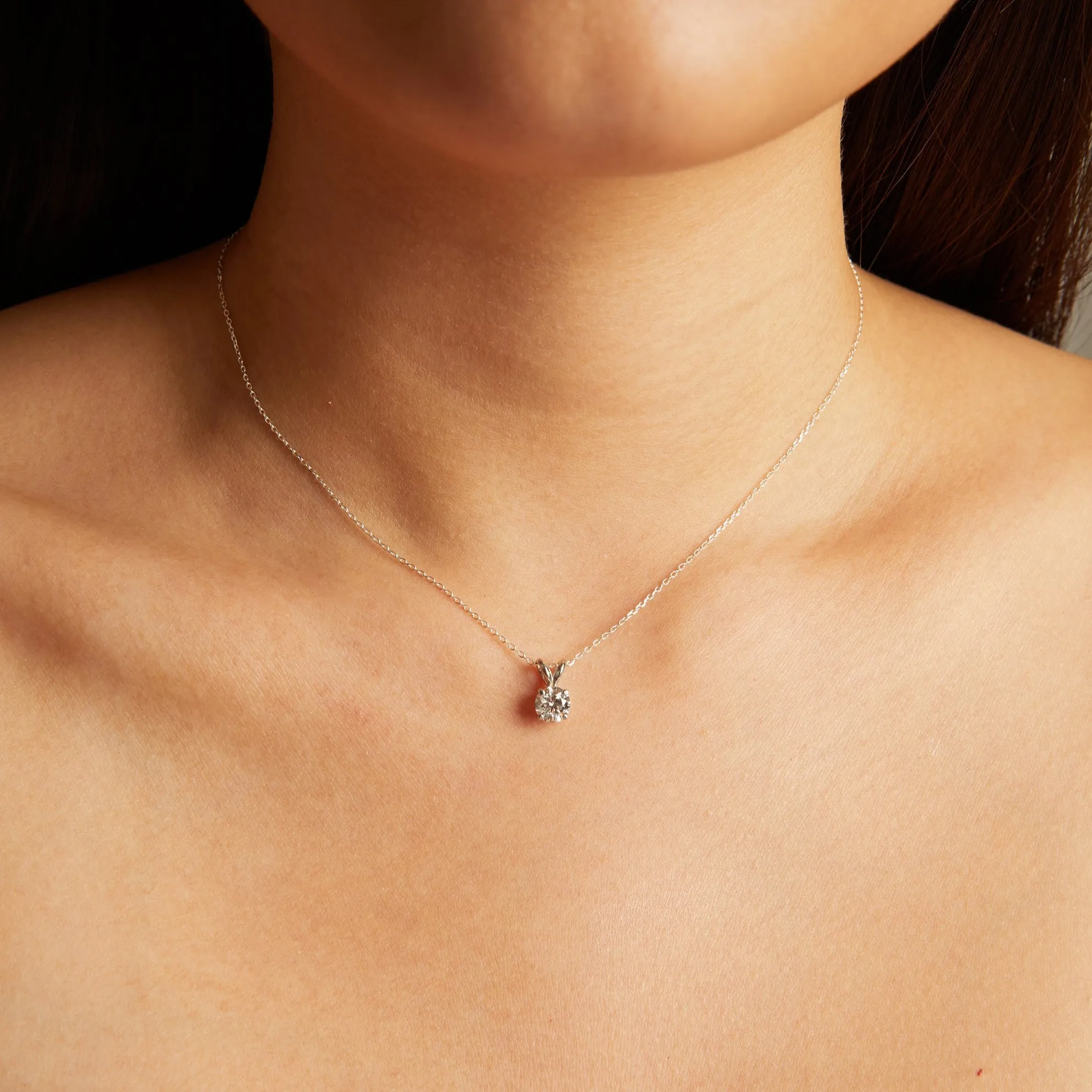 0.8ct Lab Grown Diamond Solitaire Pendant sold by Aurate product image thumbnail 4