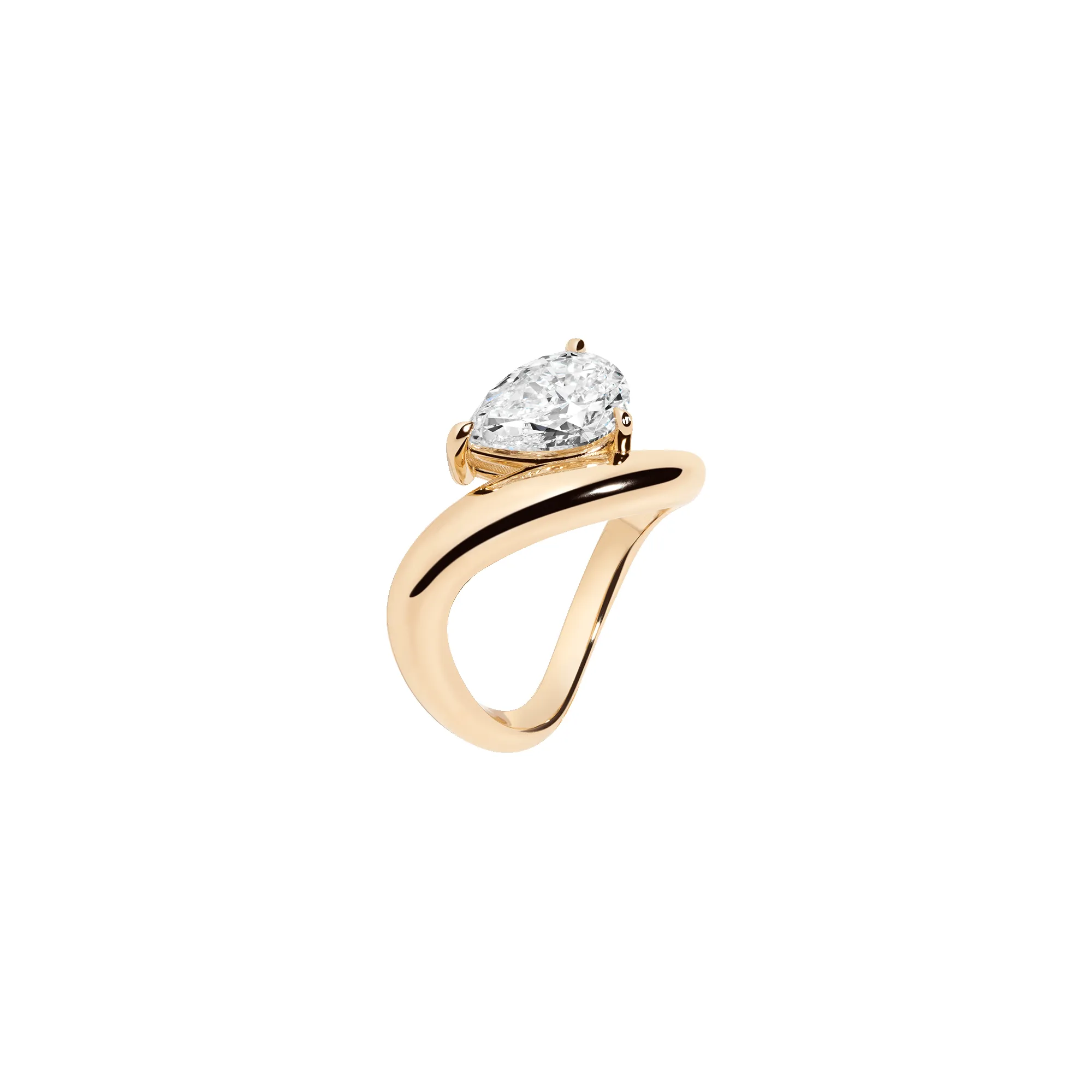 2ct Pear Lab Grown Diamond Floating Ring sold by Aurate product image thumbnail 2