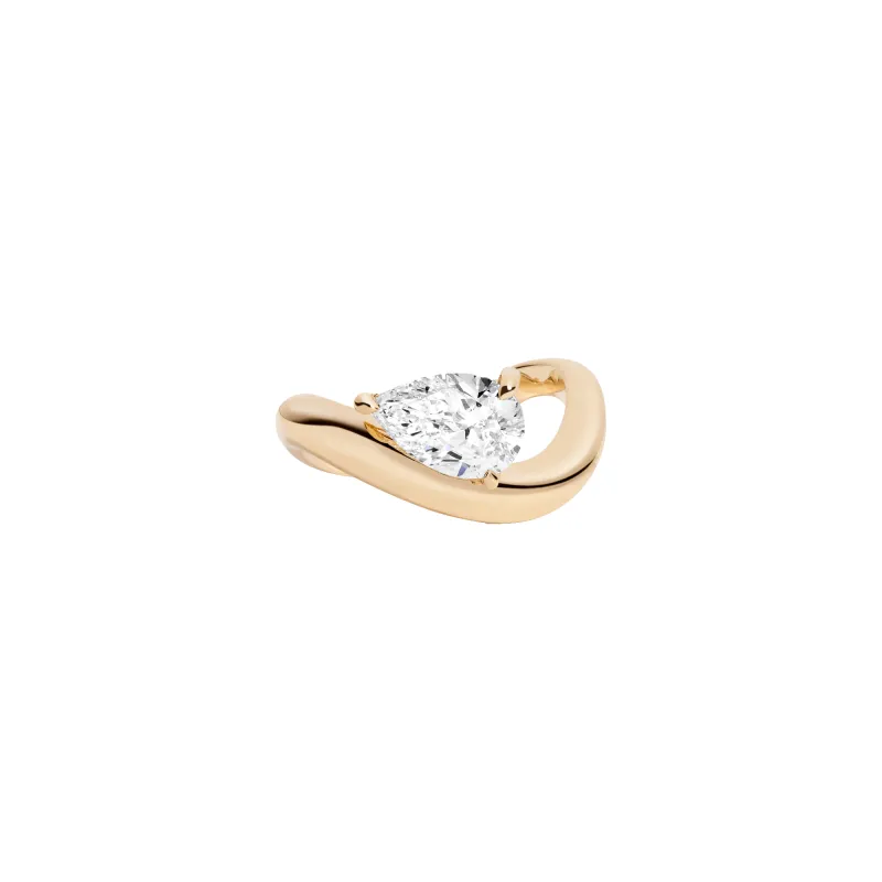 2ct Pear Lab Grown Diamond Floating Ring sold by Aurate