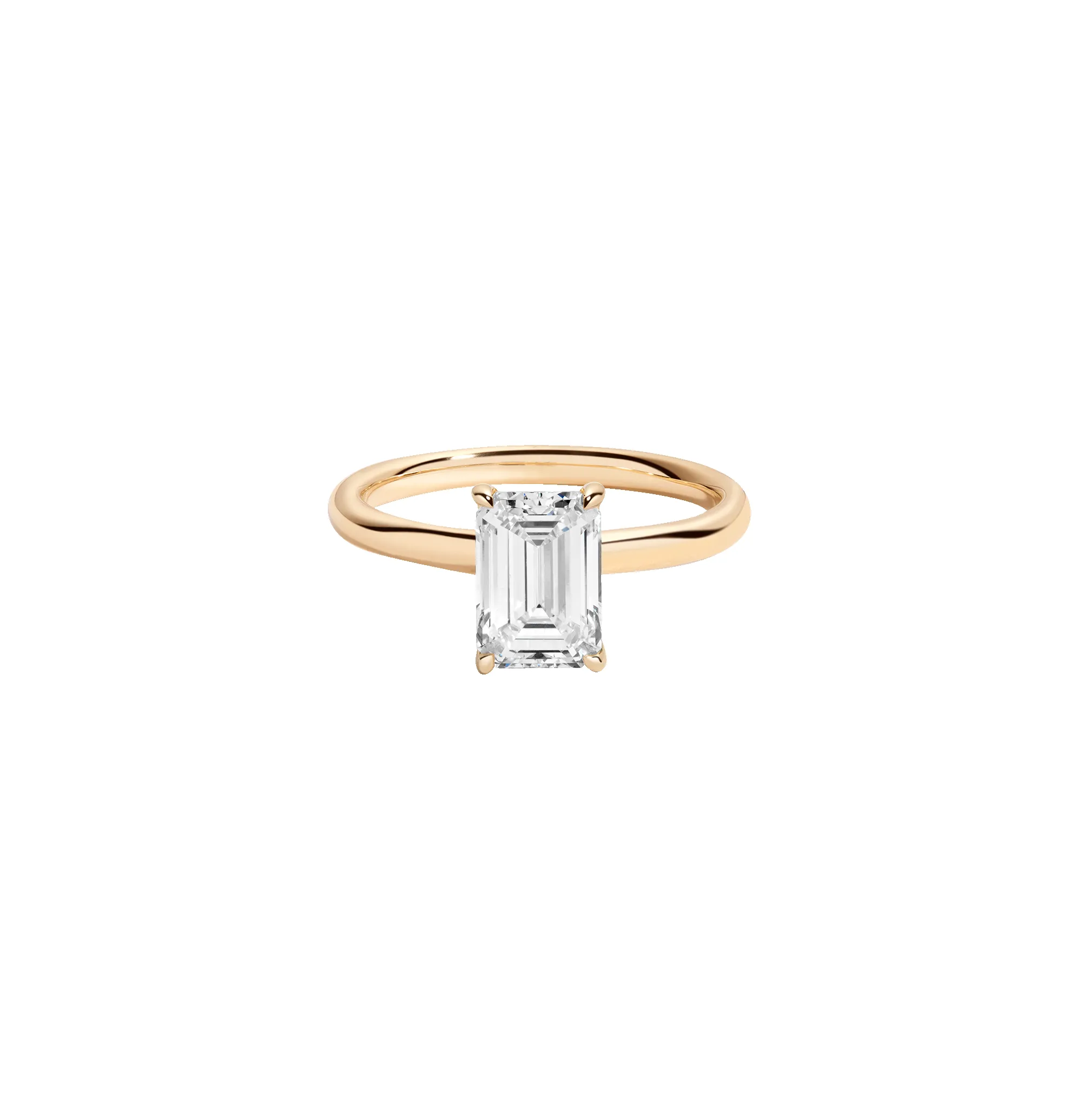2ct Emerald Lab Grown Diamond Solitaire Ring sold by Aurate