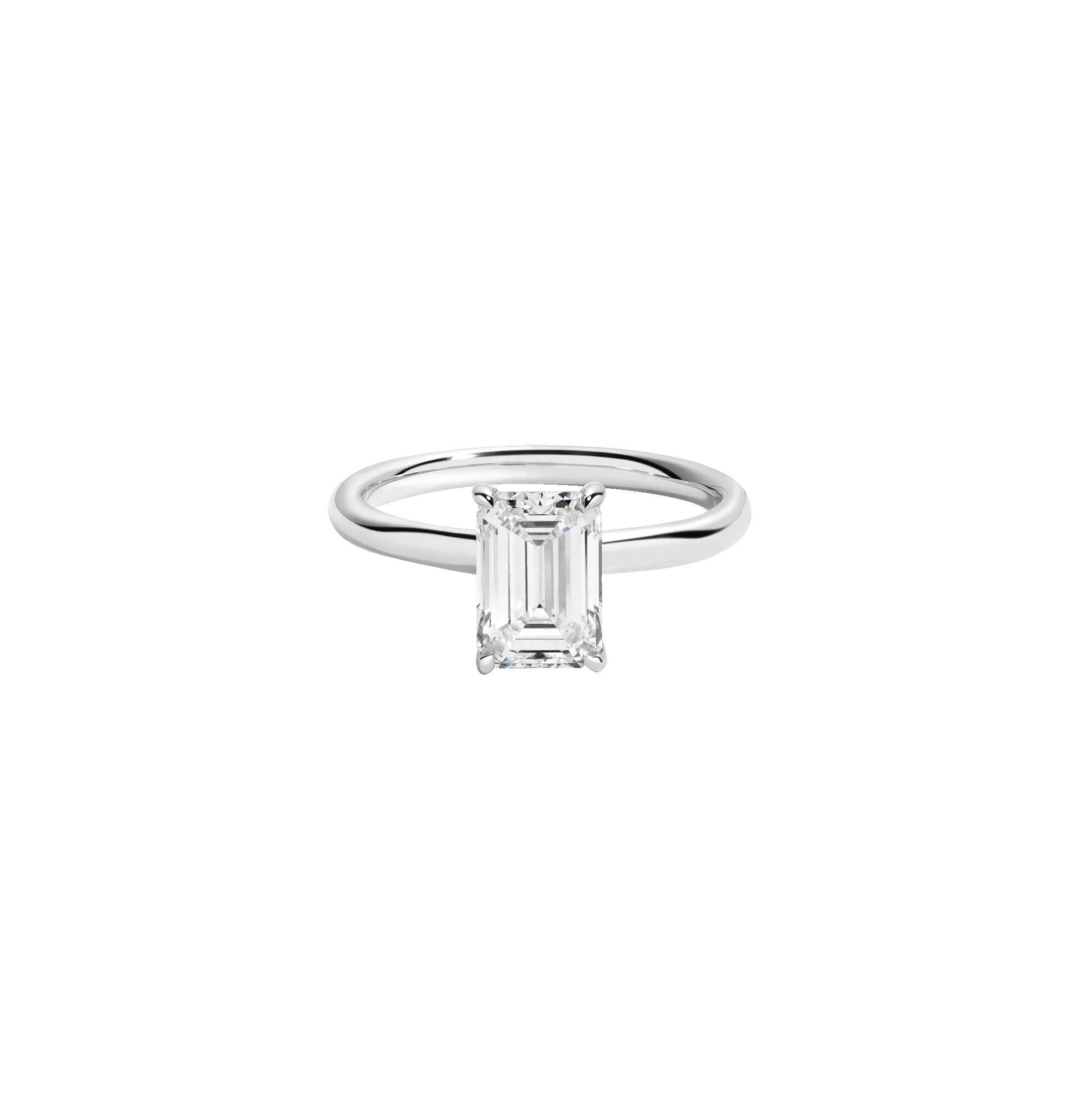2ct Emerald Lab Grown Diamond Solitaire Ring sold by Aurate product image thumbnail 3