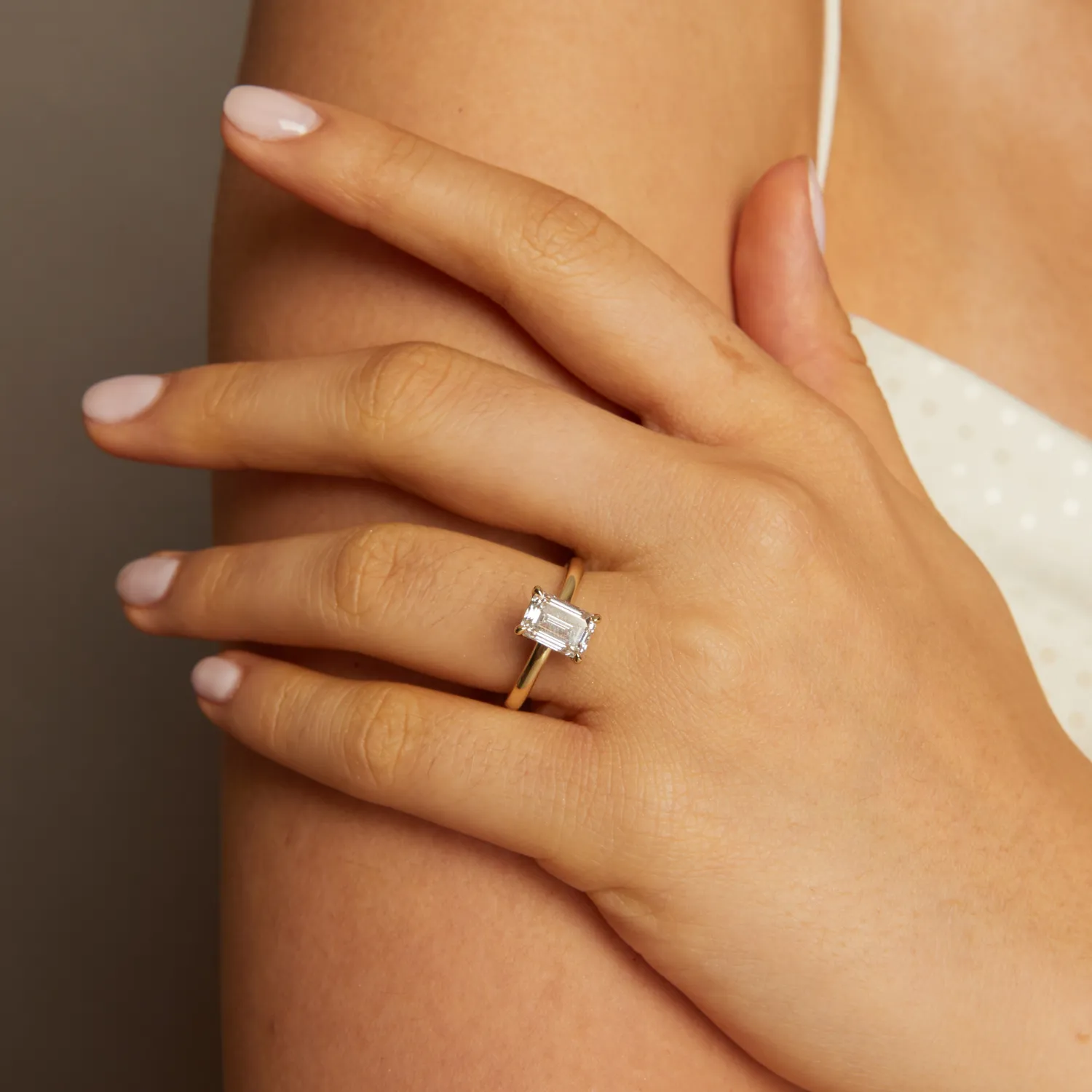 2ct Emerald Lab Grown Diamond Solitaire Ring sold by Aurate product image thumbnail 5