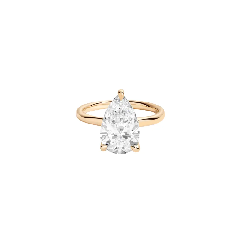 4ct Pear Lab Grown Diamond Solitaire Ring sold by Aurate