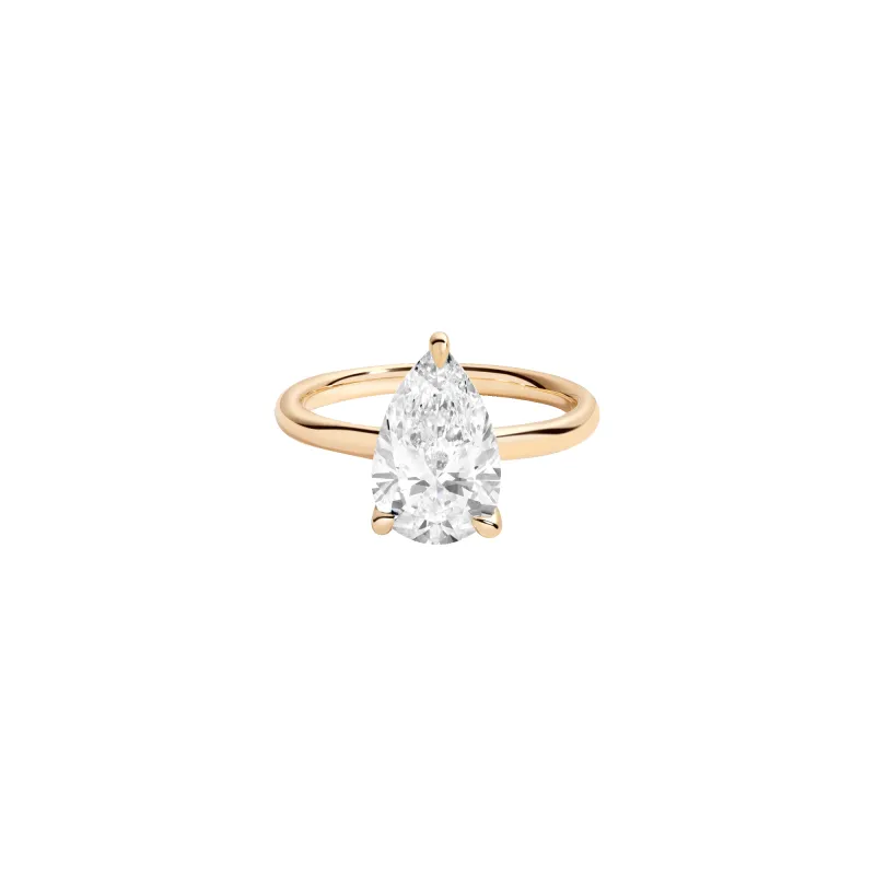 3ct Pear Lab Grown Diamond Solitaire Ring sold by Aurate
