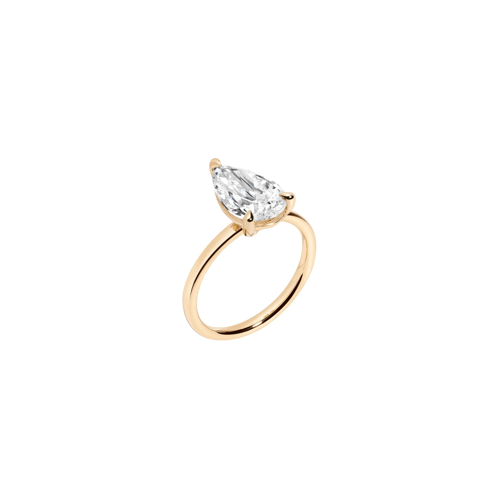 3ct Pear Lab Grown Diamond Solitaire Ring sold by Aurate product image thumbnail 2