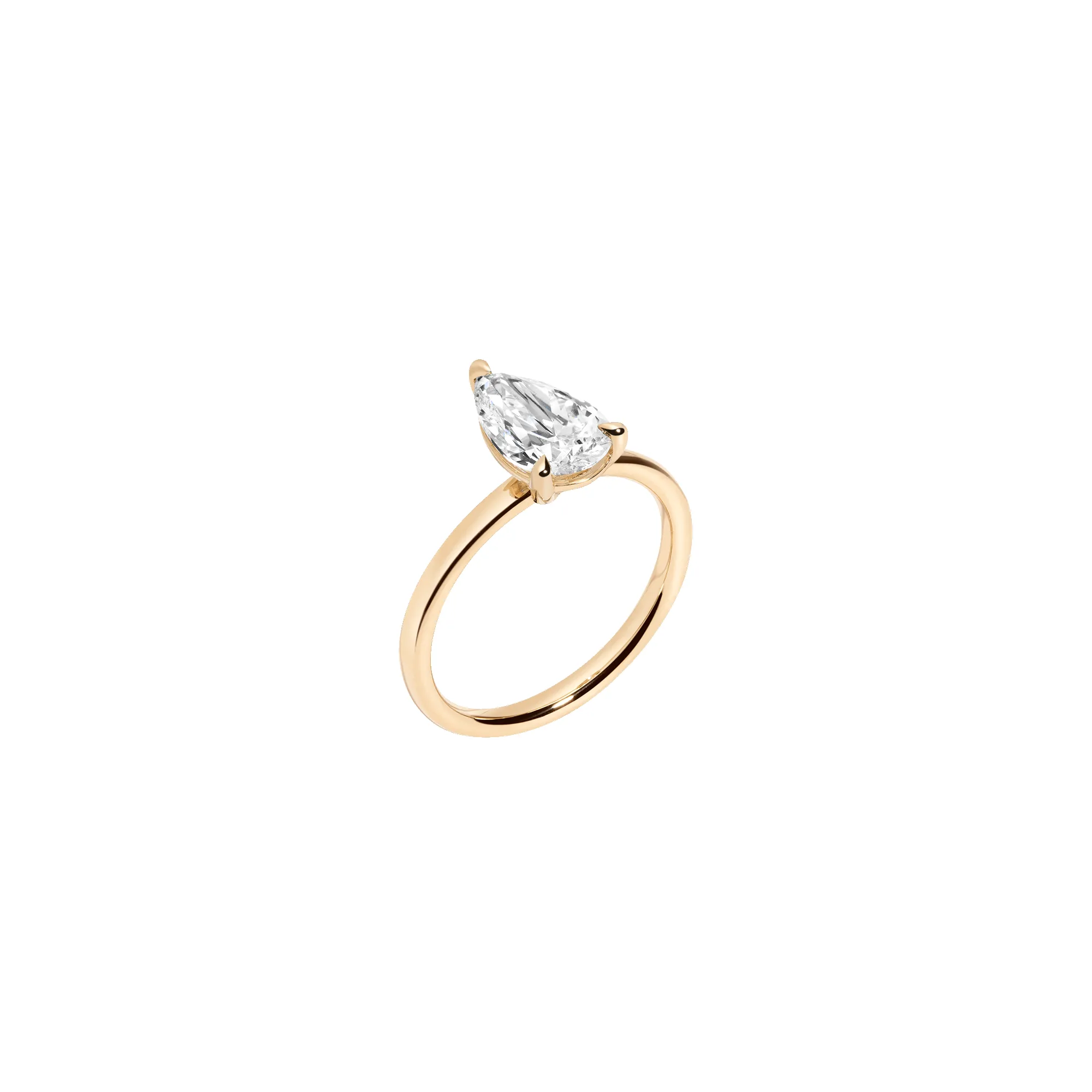 2ct Pear Lab Grown Diamond Solitaire Ring sold by Aurate product image thumbnail 2