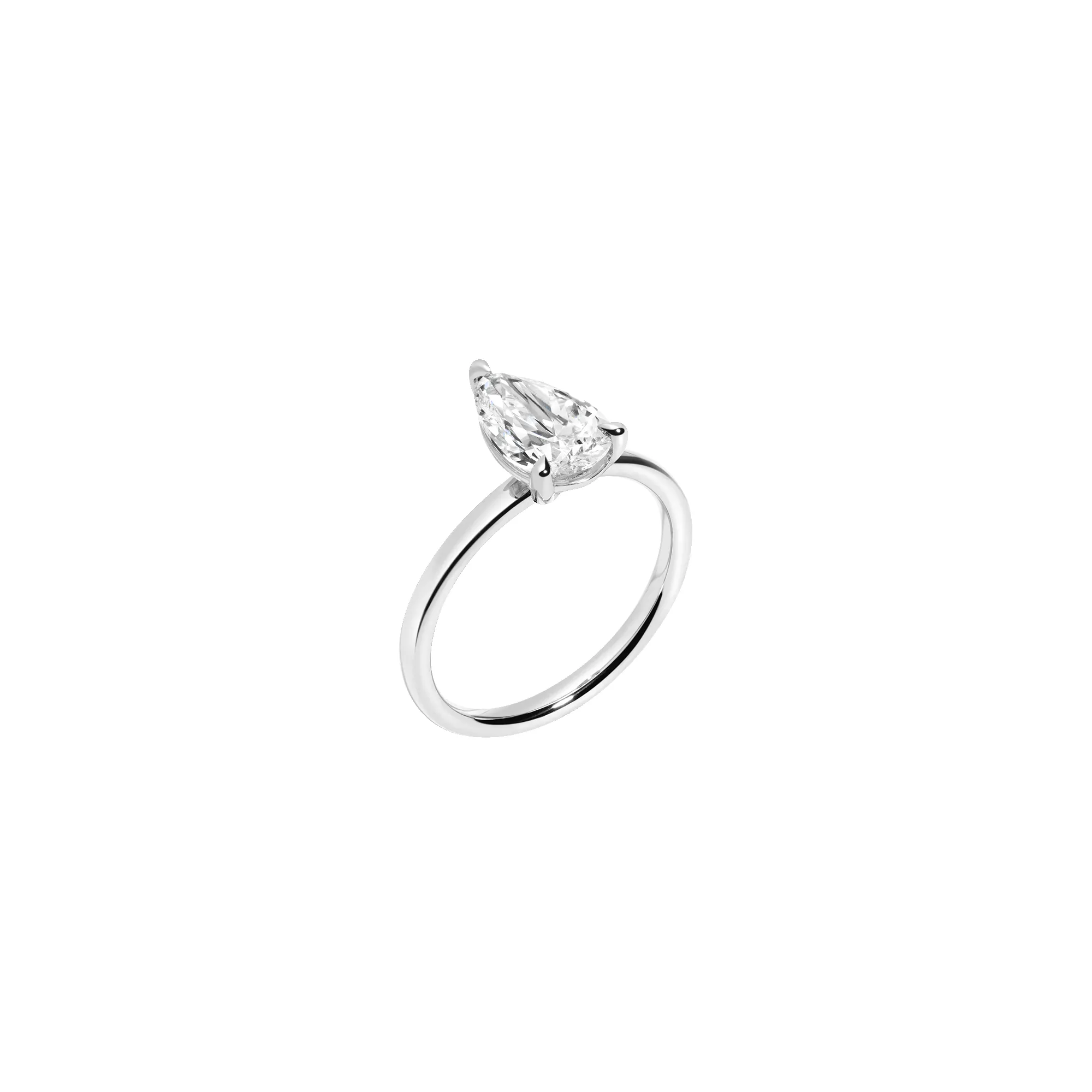 2ct Pear Lab Grown Diamond Solitaire Ring sold by Aurate product image thumbnail 4