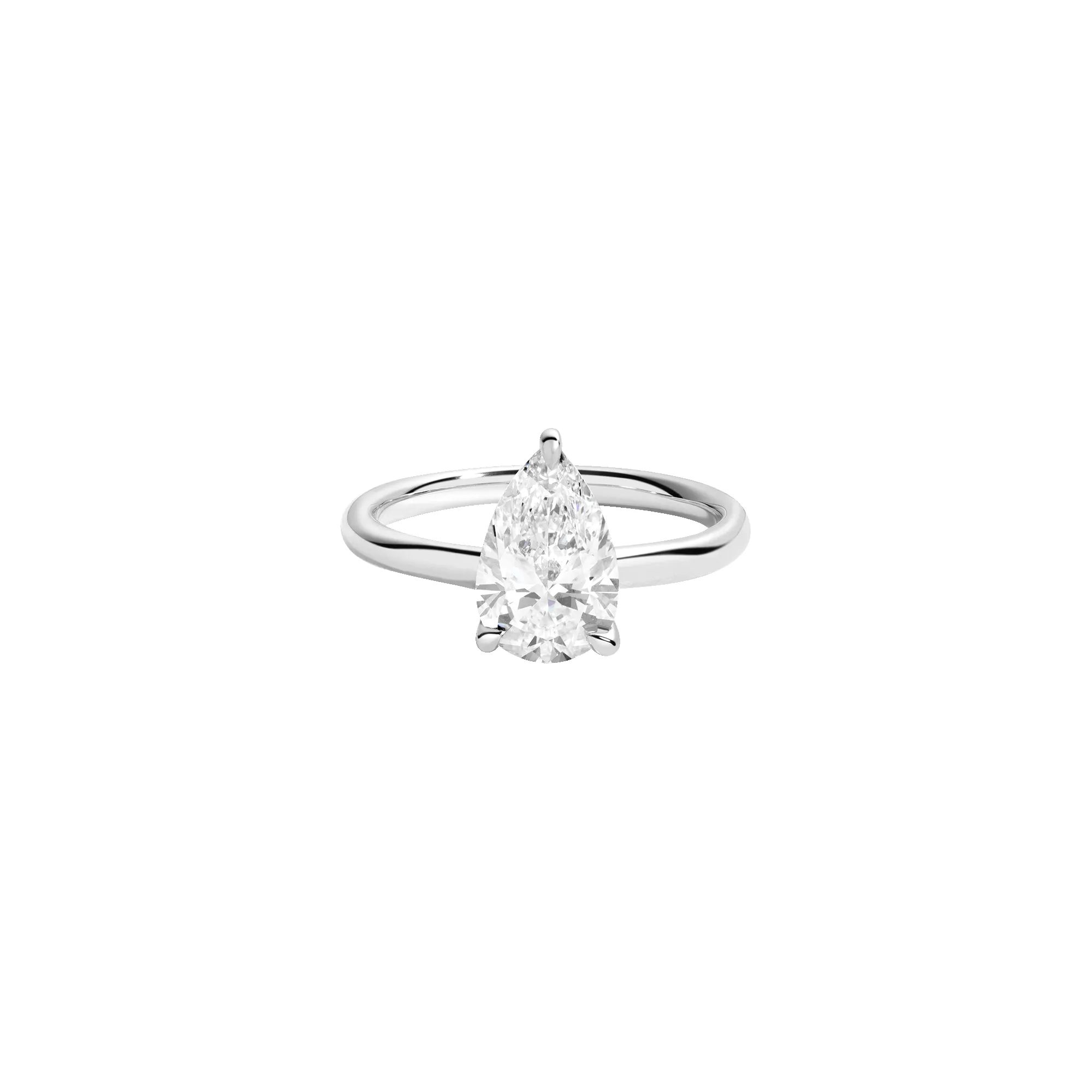 2ct Pear Lab Grown Diamond Solitaire Ring sold by Aurate product image thumbnail 3