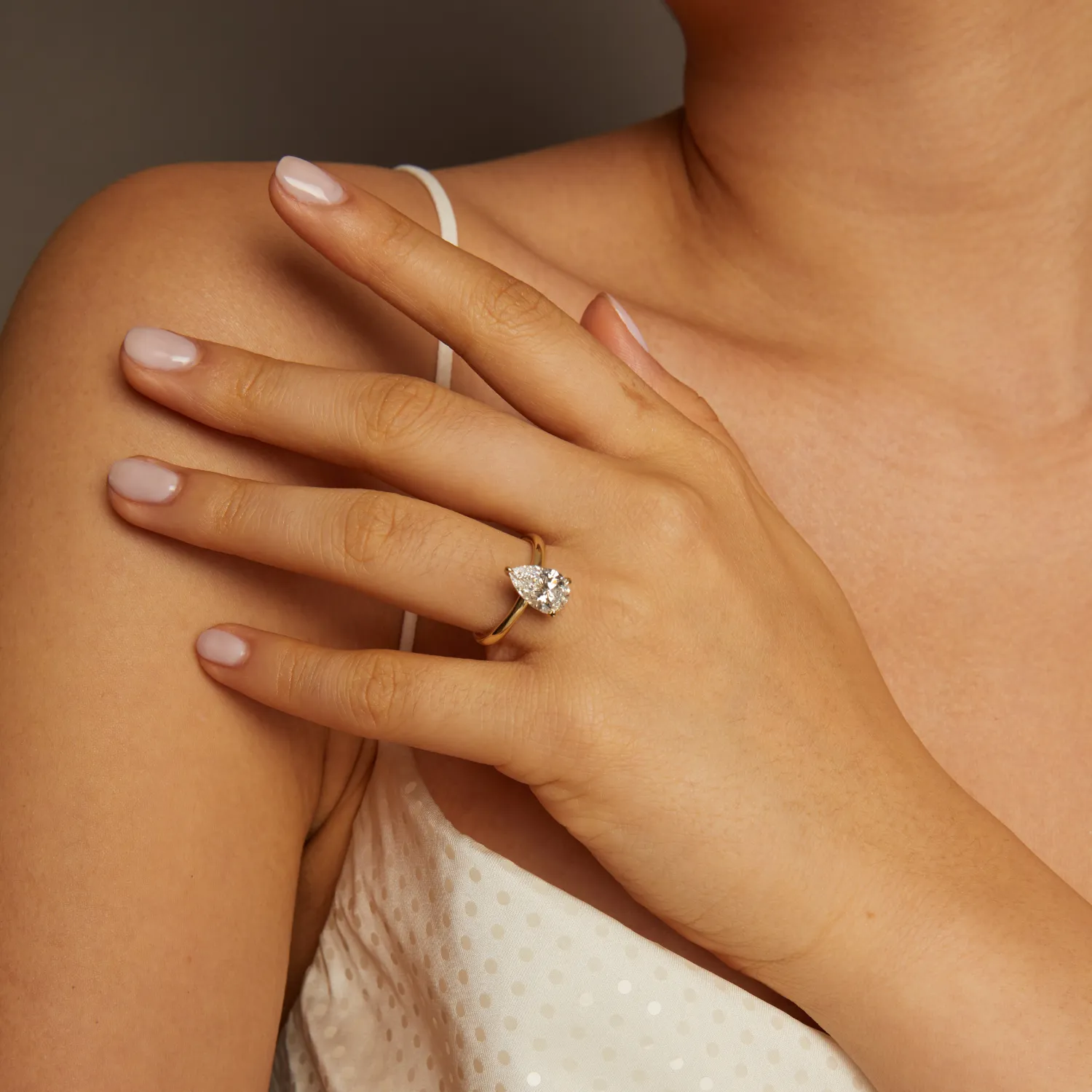 2ct Pear Lab Grown Diamond Solitaire Ring sold by Aurate product image thumbnail 5