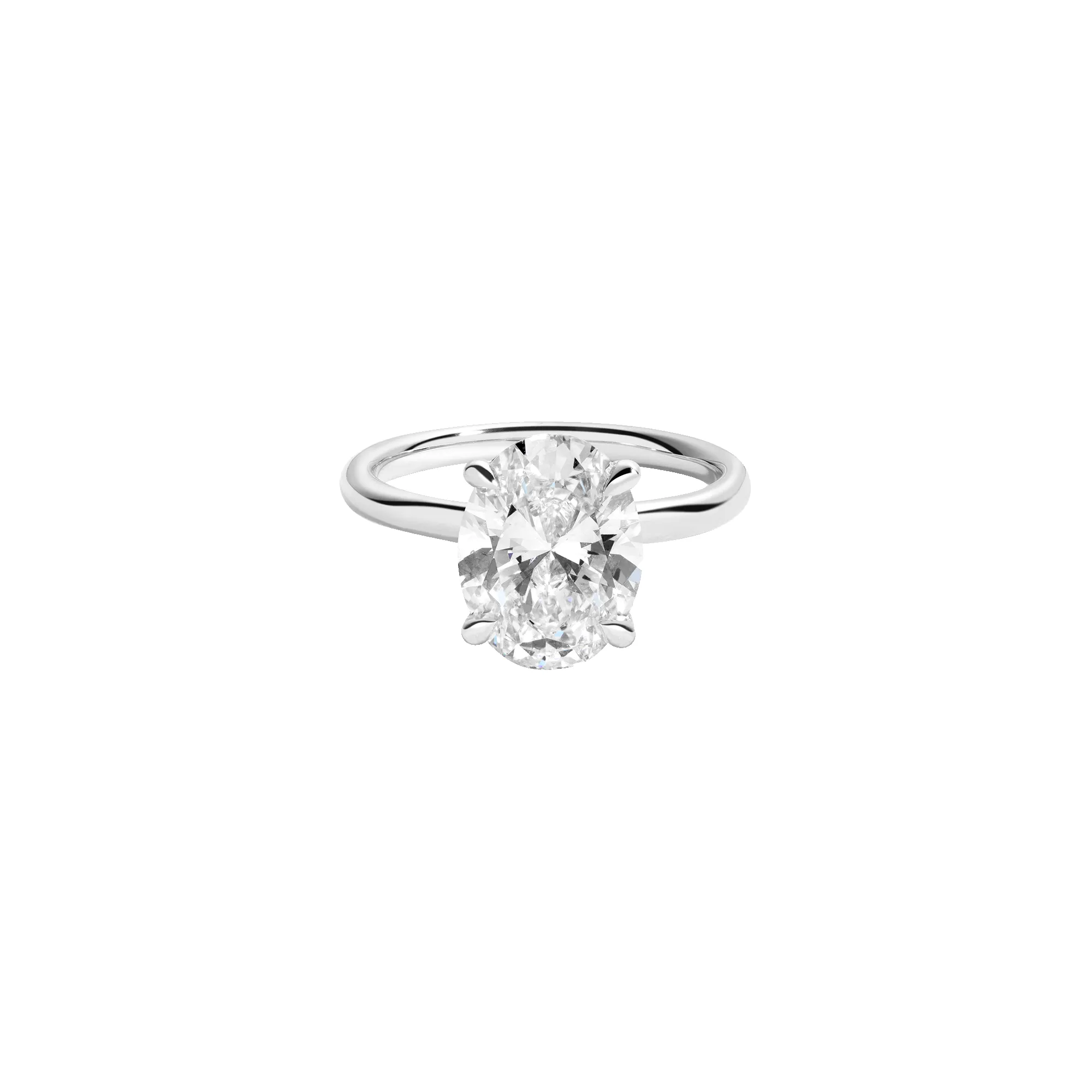 4ct Oval Lab Grown Diamond Solitaire Ring sold by Aurate product image thumbnail 3