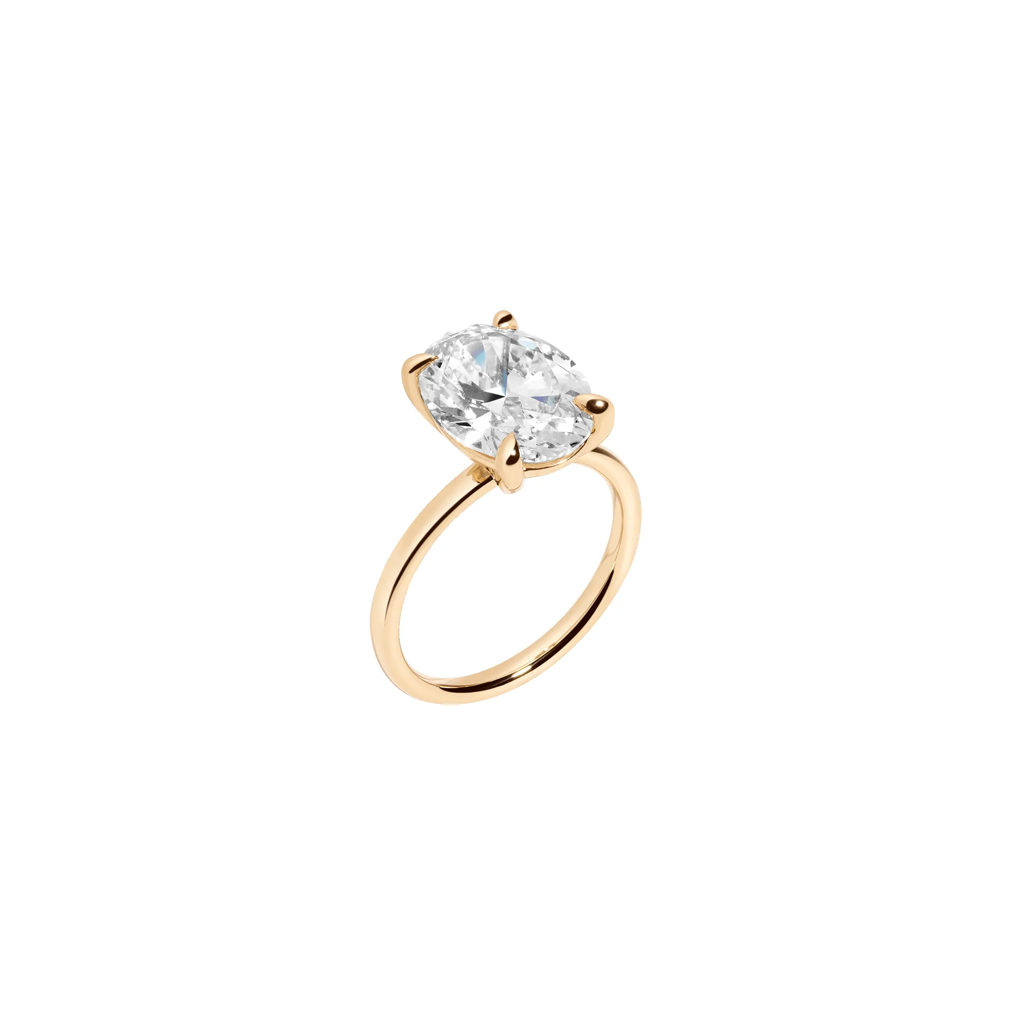 4ct Oval Lab Grown Diamond Solitaire Ring sold by Aurate product image thumbnail 2