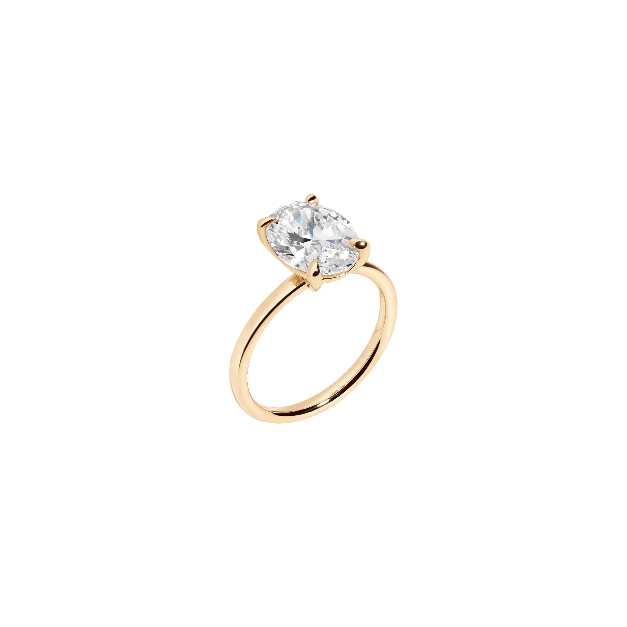 3ct Oval Lab Grown Diamond Solitaire Ring sold by Aurate product image thumbnail 2