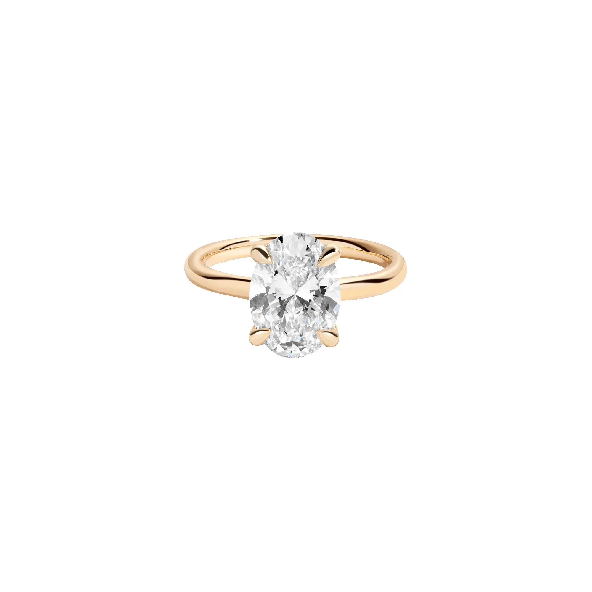 3ct Oval Lab Grown Diamond Solitaire Ring sold by Aurate
