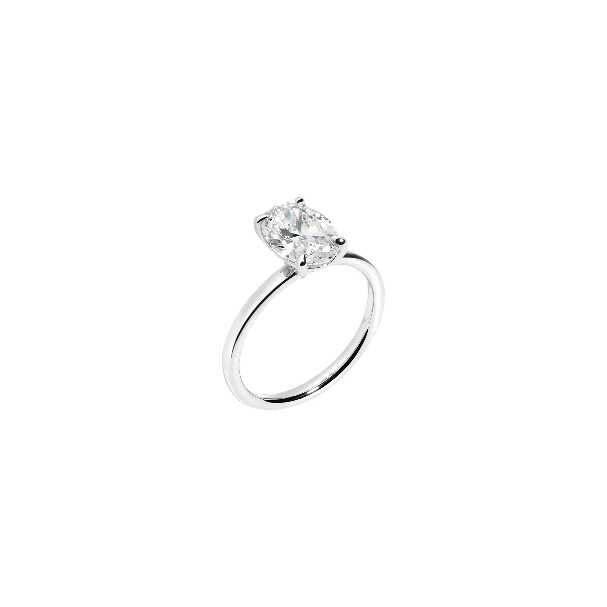 2ct Oval Lab Grown Diamond Solitaire Ring sold by Aurate product image thumbnail 4