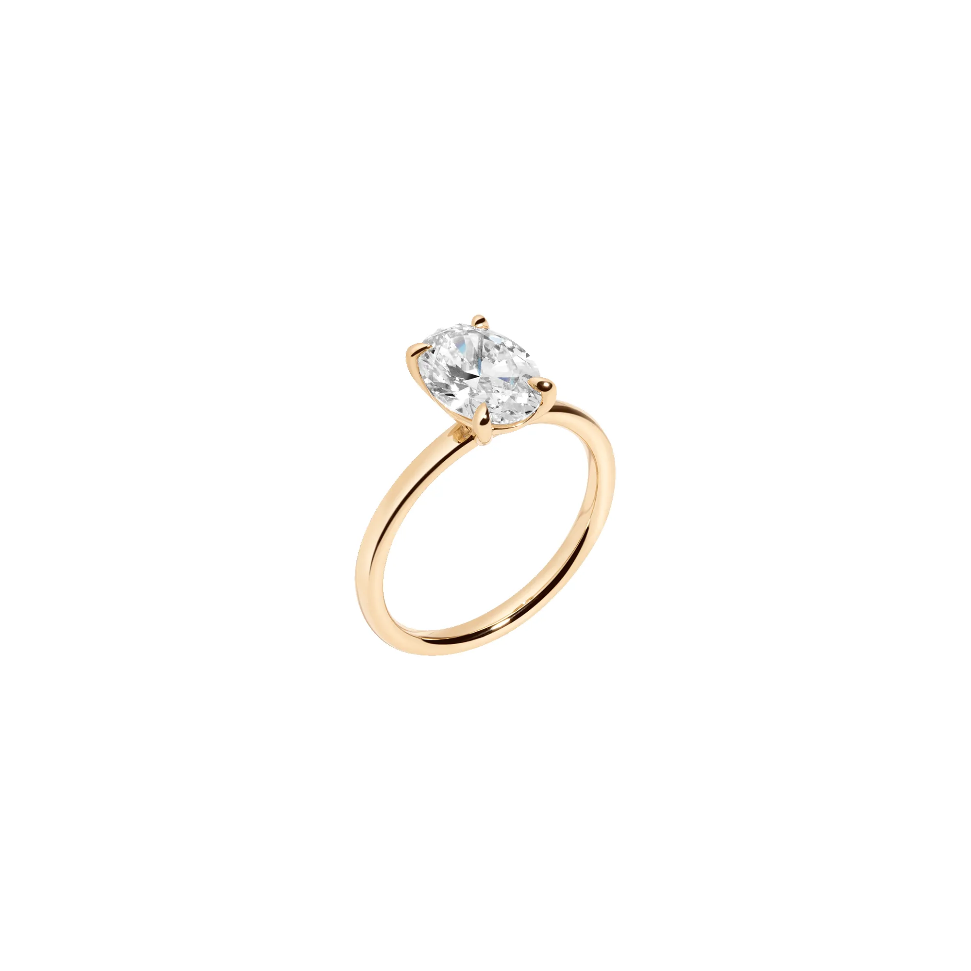2ct Oval Lab Grown Diamond Solitaire Ring sold by Aurate product image thumbnail 2