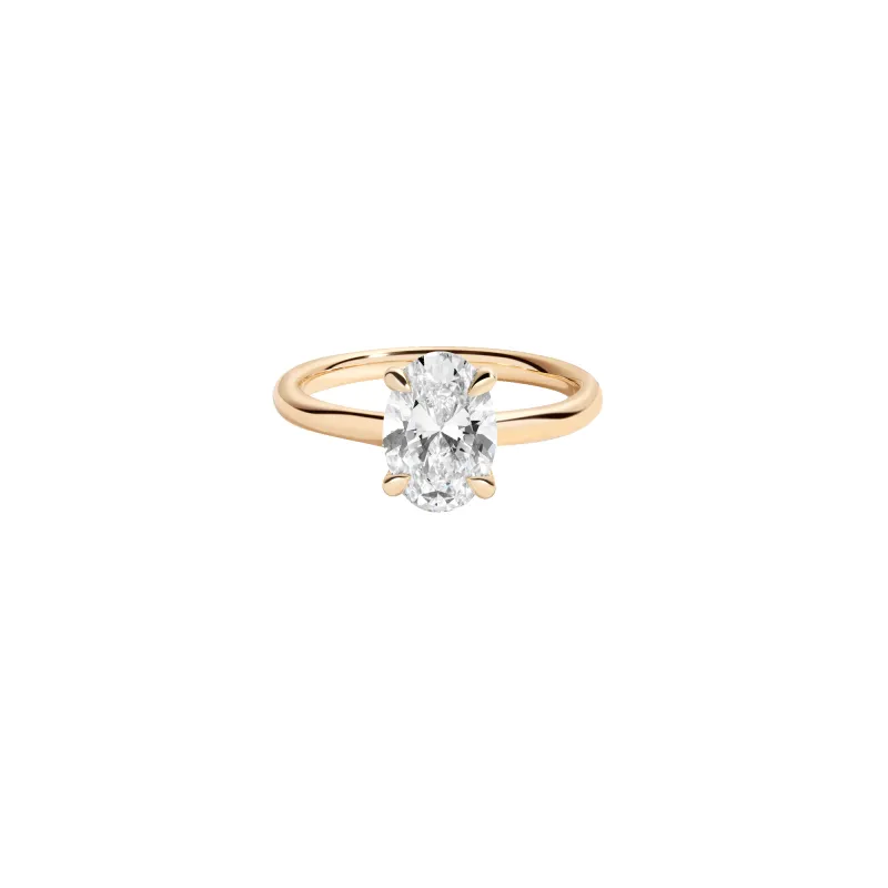 2ct Oval Lab Grown Diamond Solitaire Ring sold by Aurate
