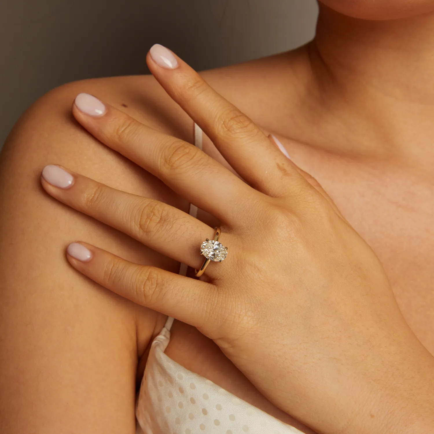 2ct Oval Lab Grown Diamond Solitaire Ring sold by Aurate product image thumbnail 5