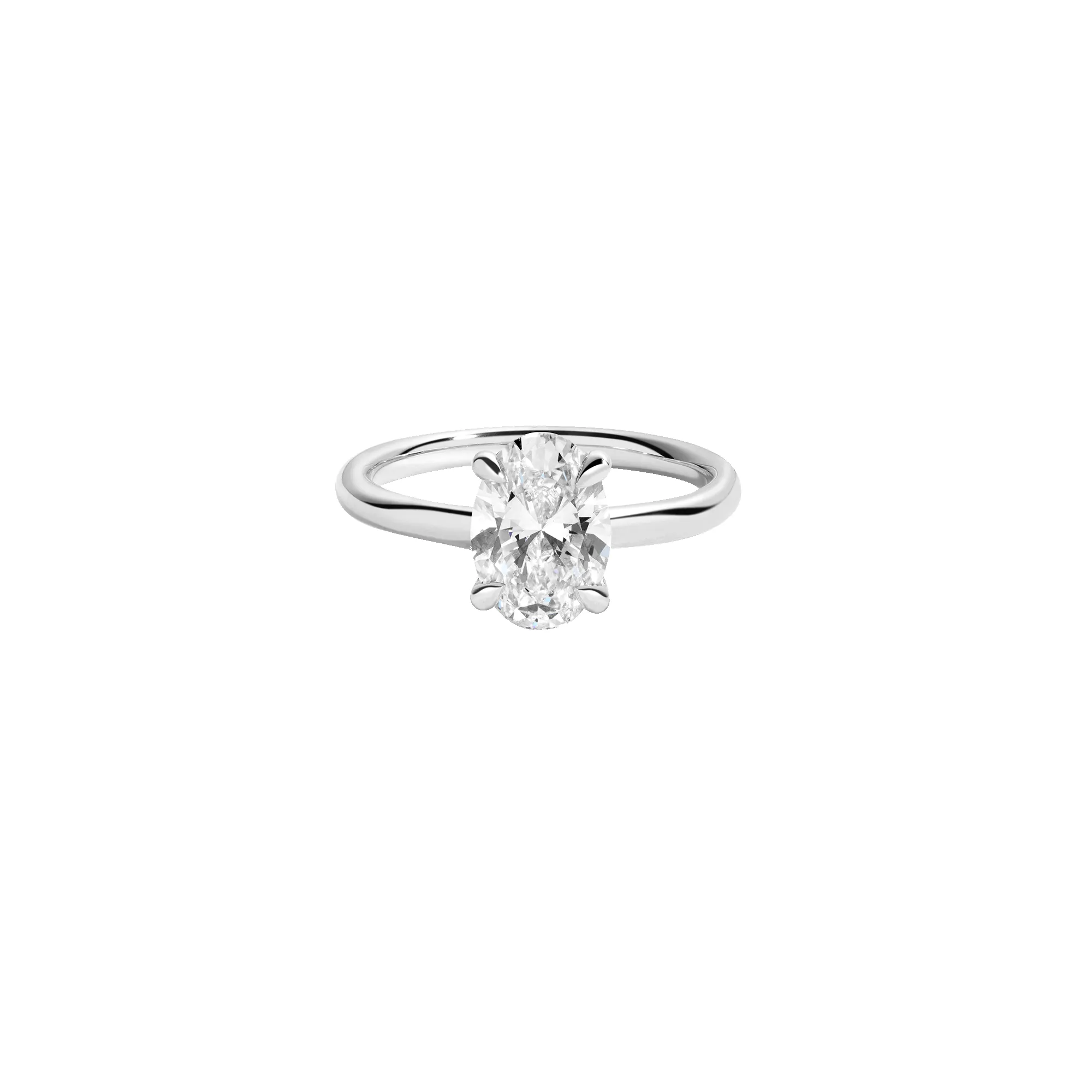 2ct Oval Lab Grown Diamond Solitaire Ring sold by Aurate product image thumbnail 3