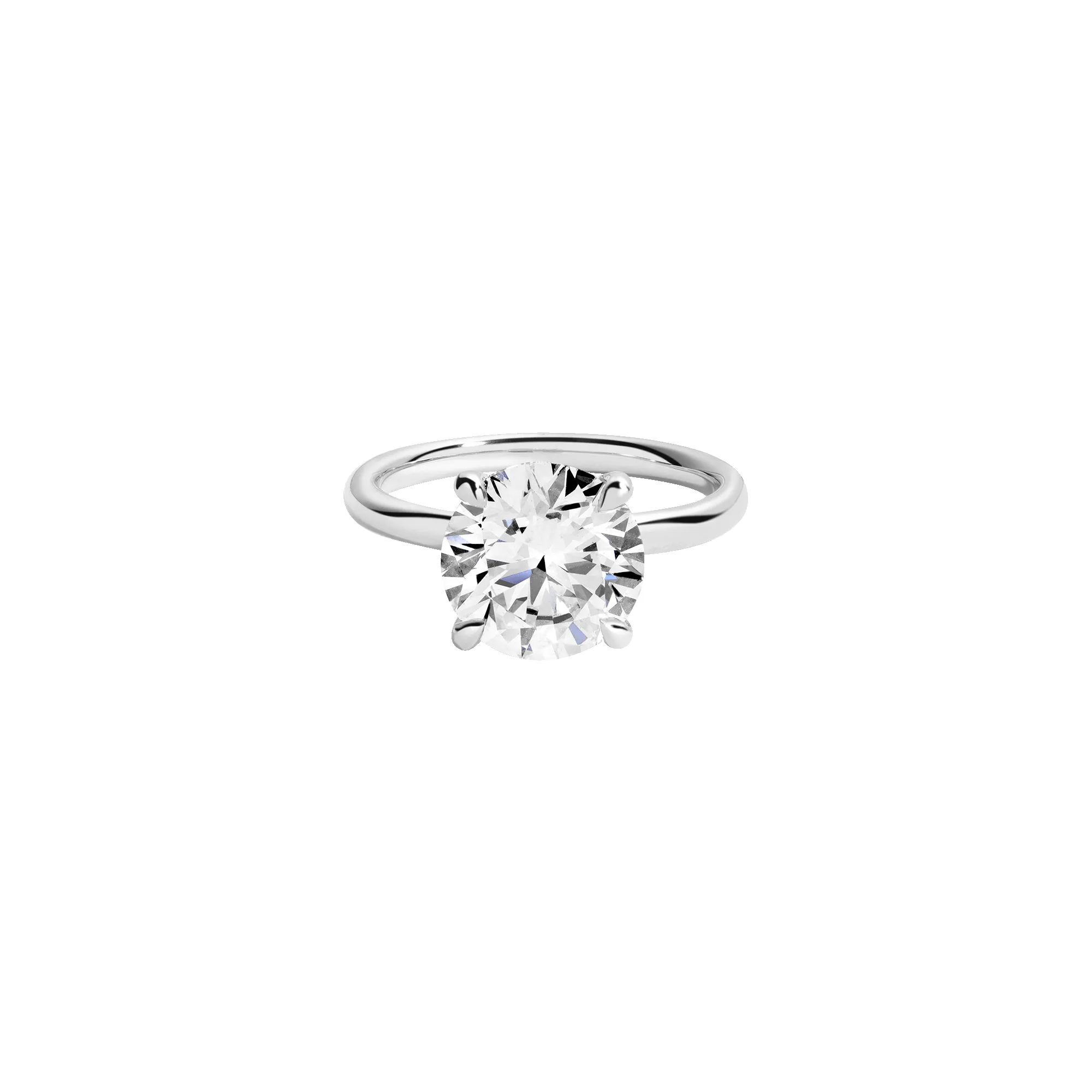4ct Round Lab Grown Diamond Solitaire Ring sold by Aurate product image thumbnail 3