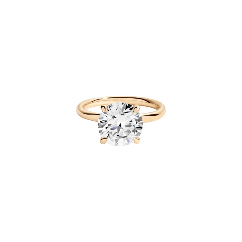 4ct Round Lab Grown Diamond Solitaire Ring sold by Aurate