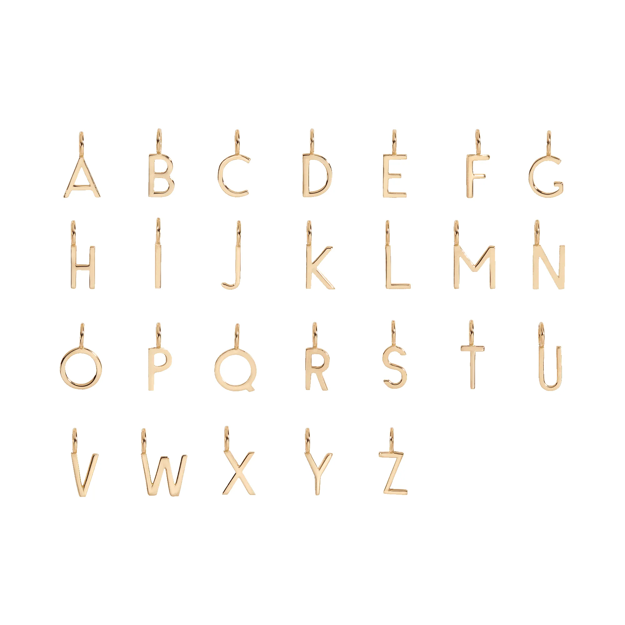 Classic Gold Letter Pendant sold by Aurate product image thumbnail 2