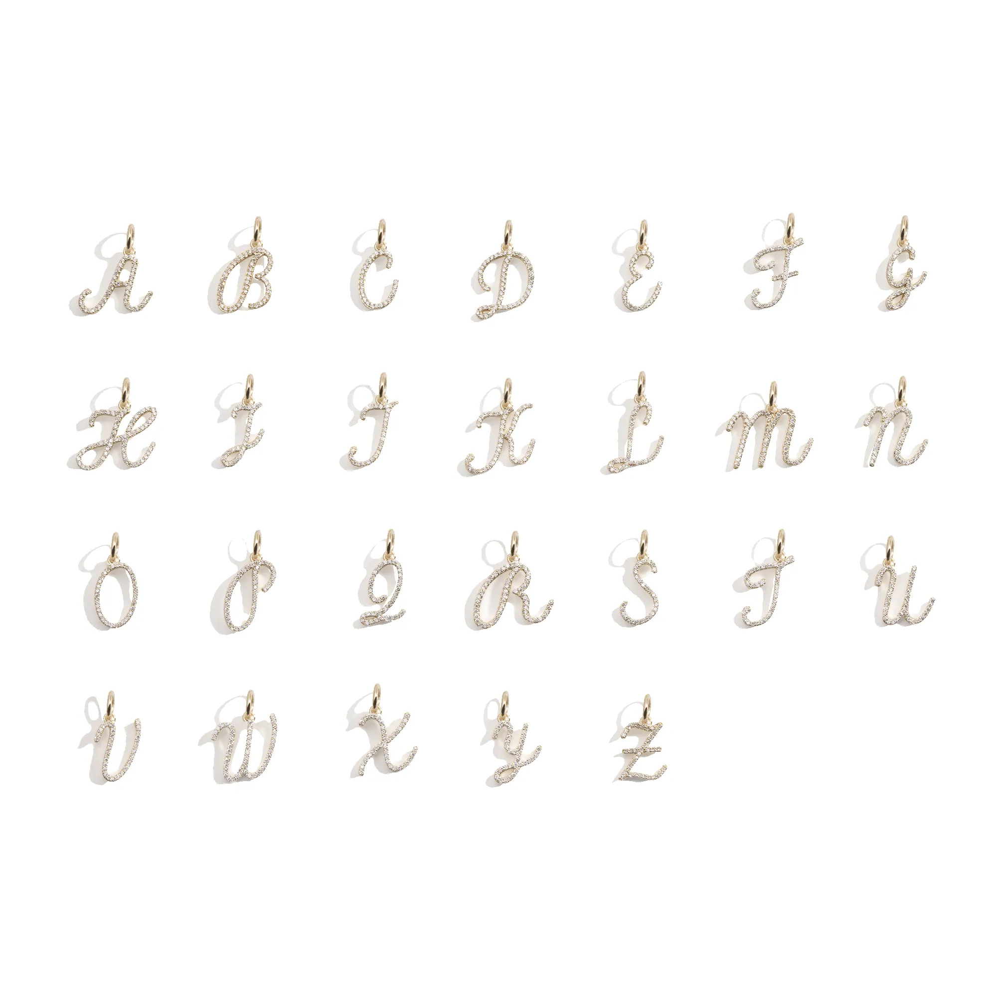 Lab Grown Diamond Script Letter Pendant sold by Aurate product image thumbnail 3