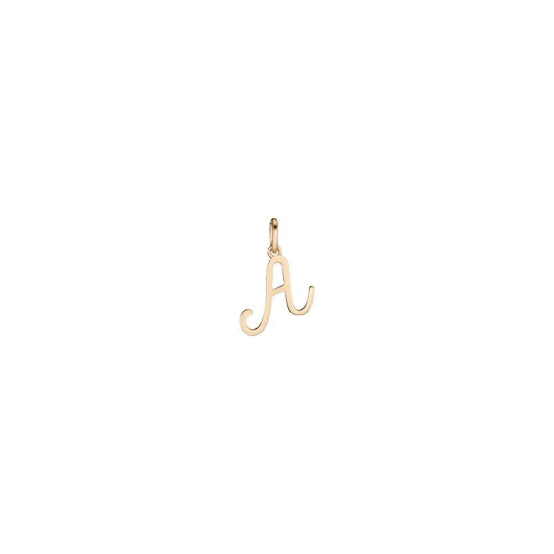 Script Gold Letter Pendant sold by Aurate