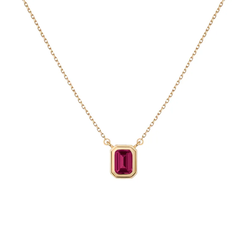 Lab Grown Red Ruby Heirloom Necklace sold by Aurate