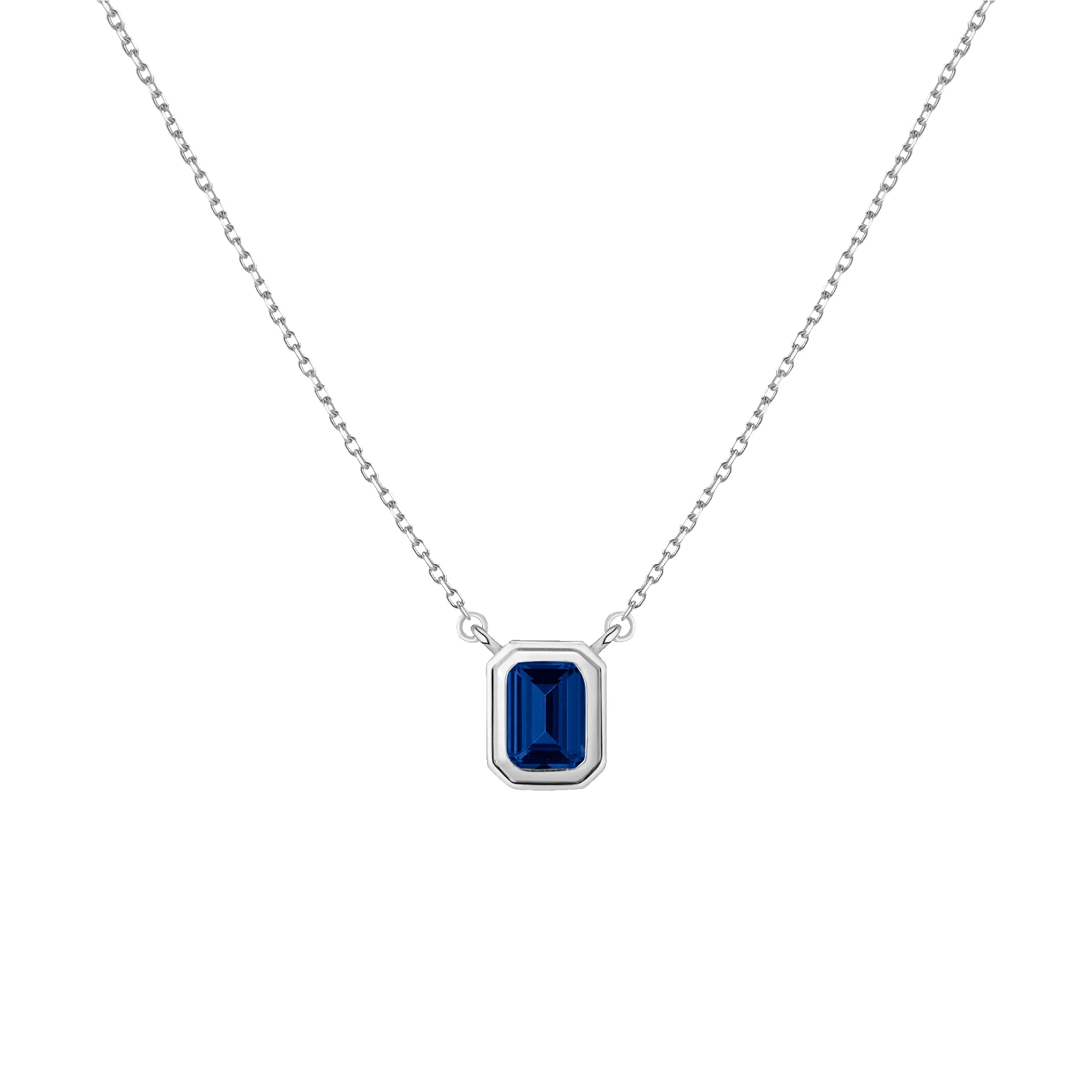 Lab Grown Blue Sapphire Heirloom Necklace sold by Aurate product image thumbnail 2