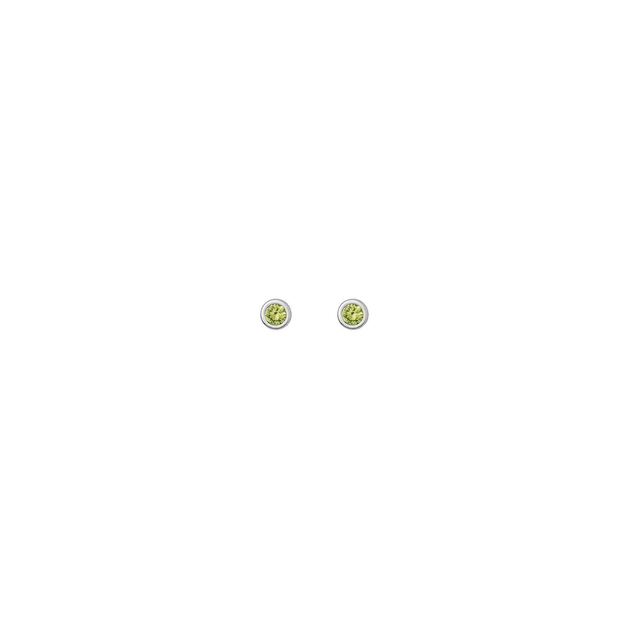 Aurate x Wilson: Lab Grown Peridot Bezel Stud Earrings sold by Aurate product image thumbnail 3