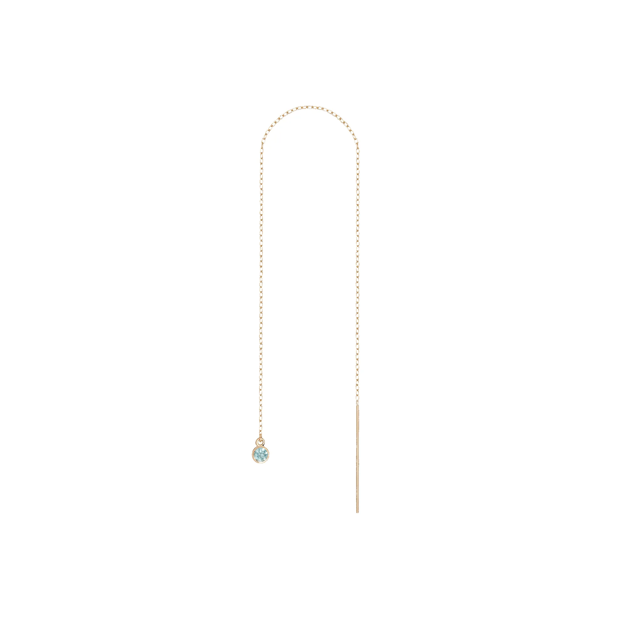 Birthstone Ear Chain Threader sold by Aurate